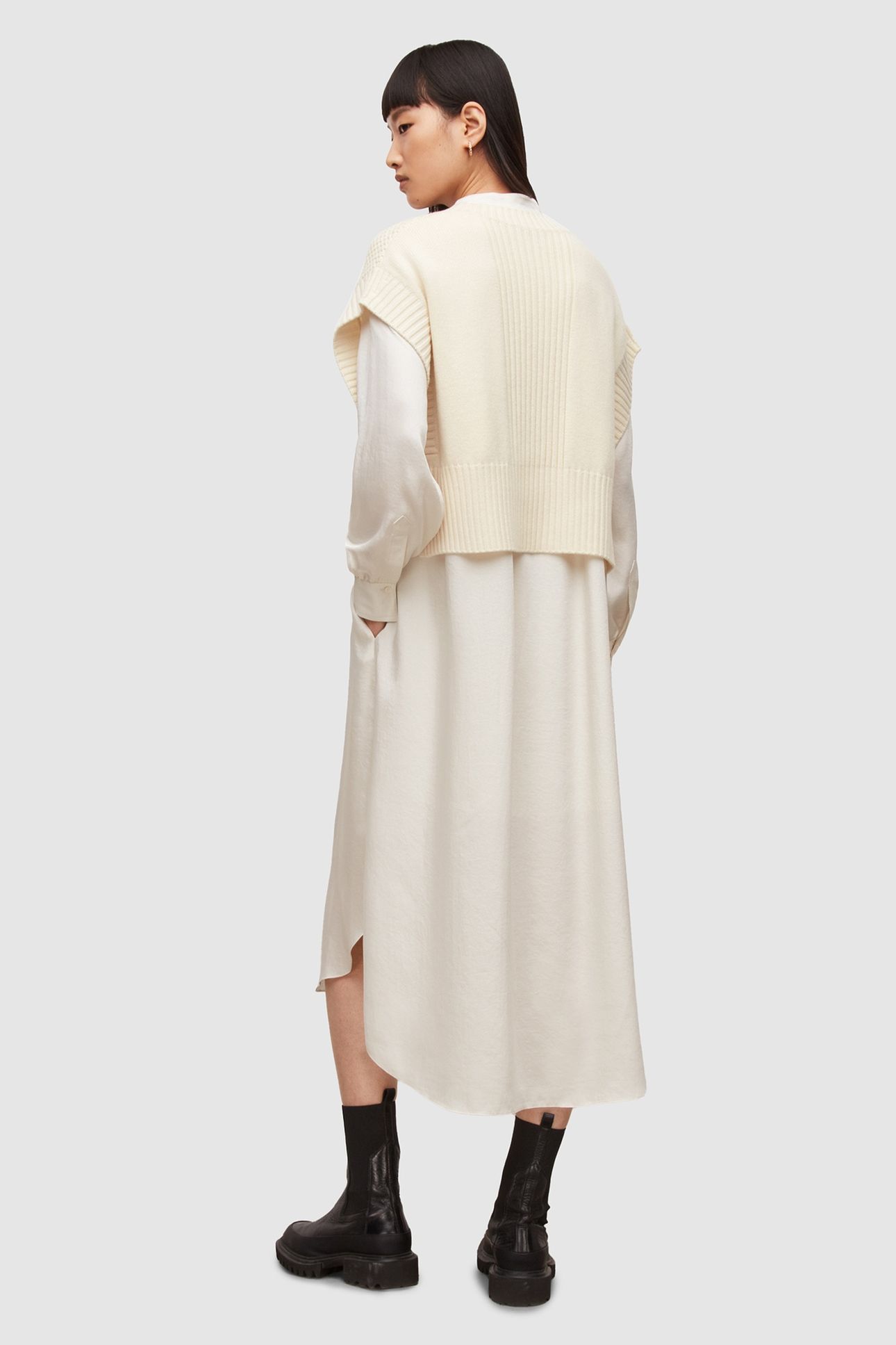 AGA SHIRT DRESS IVORY WHITE 5