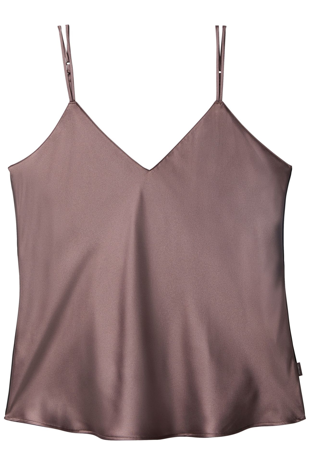 SATIN CAMI W PIPING BOTANICAL BROWN 5