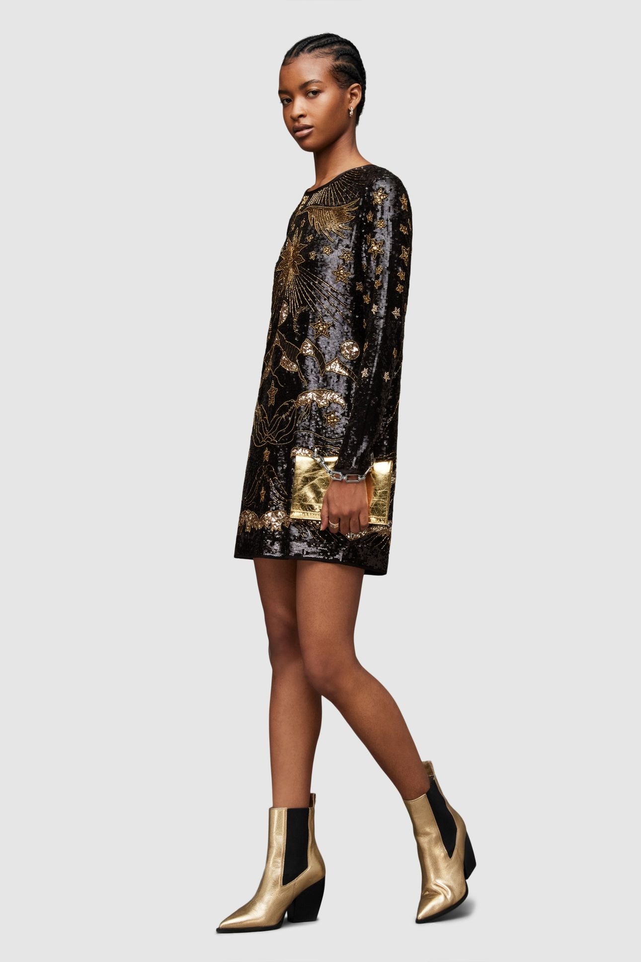 NOUSHKA EMB DRESS BLACK 2
