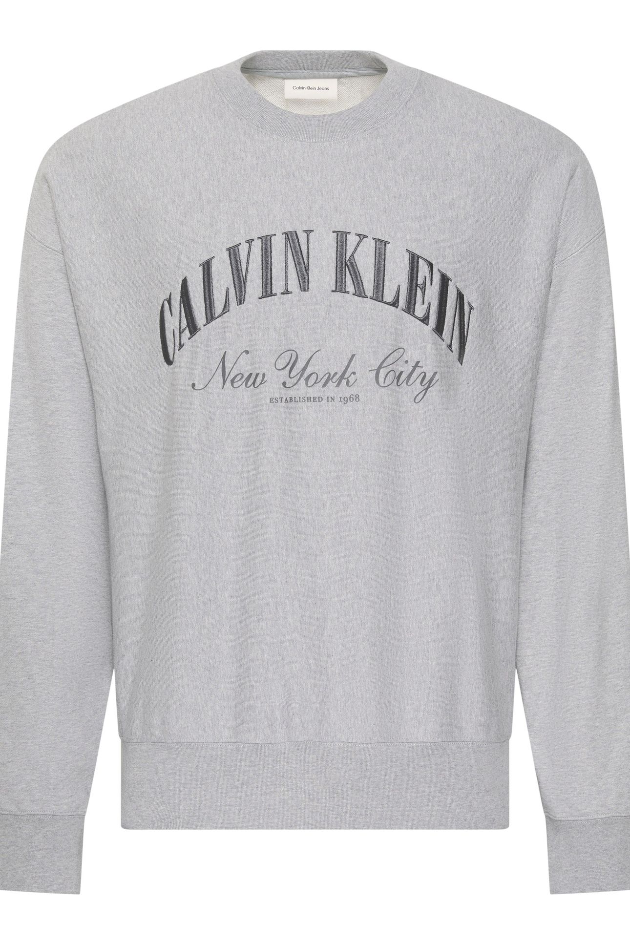 LONG SLEEVE PREMIUM TERRY CALVIN LOGO HEROIC GREY HTR 4