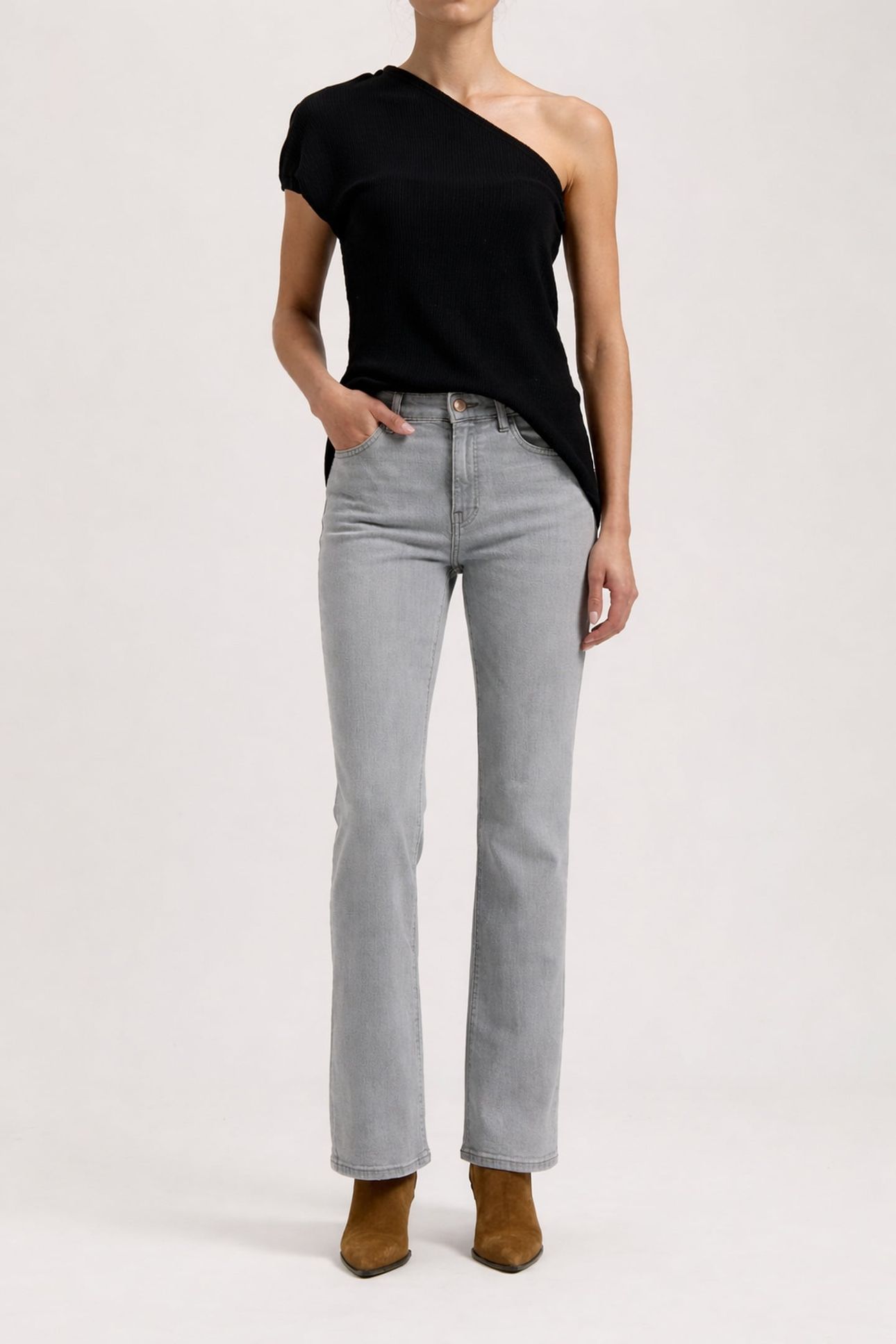 ISY HIGH FLARED FADED GREY 1