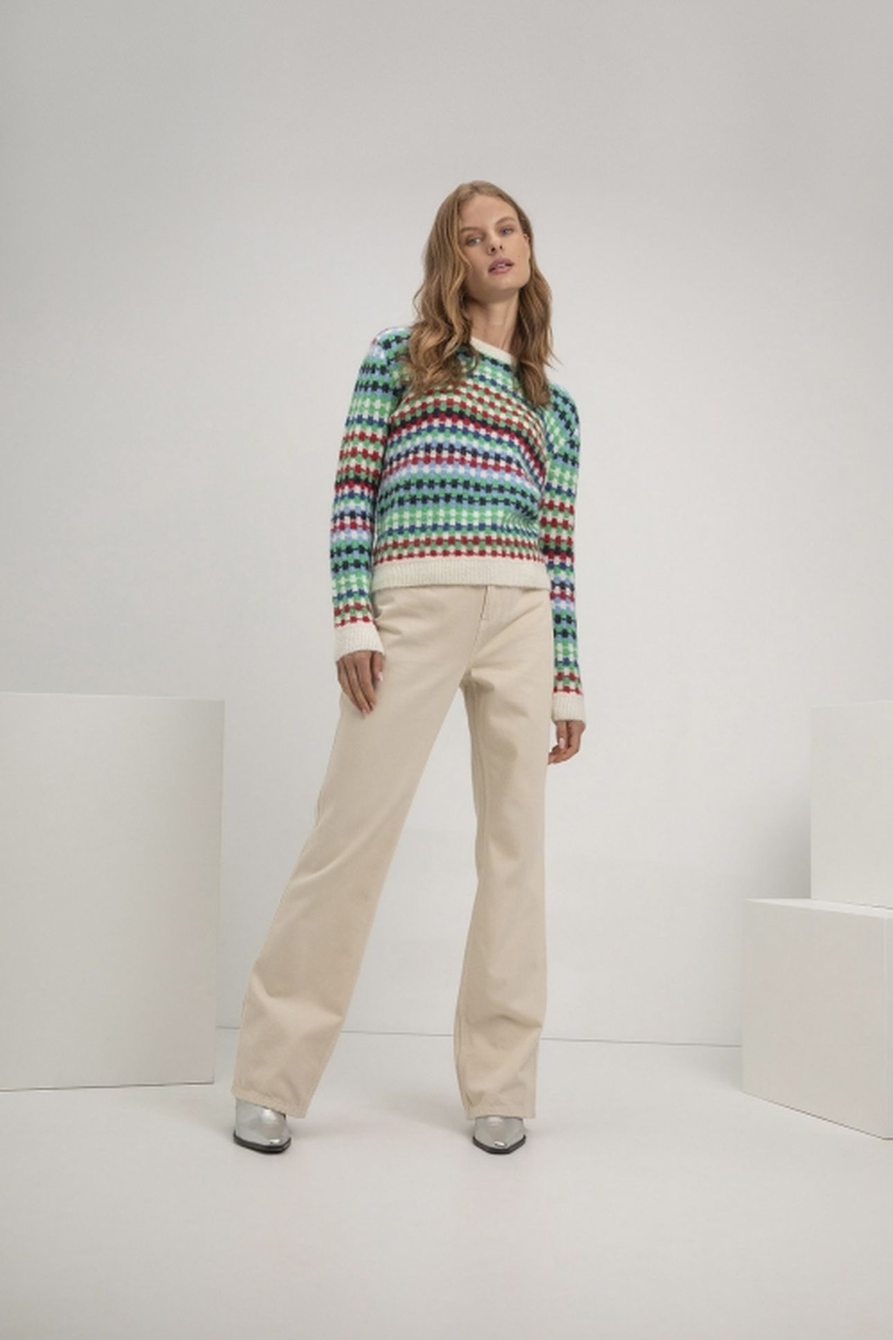 SANDRA SWEATER MULTI COLOURS LIGHT STRIPE 1