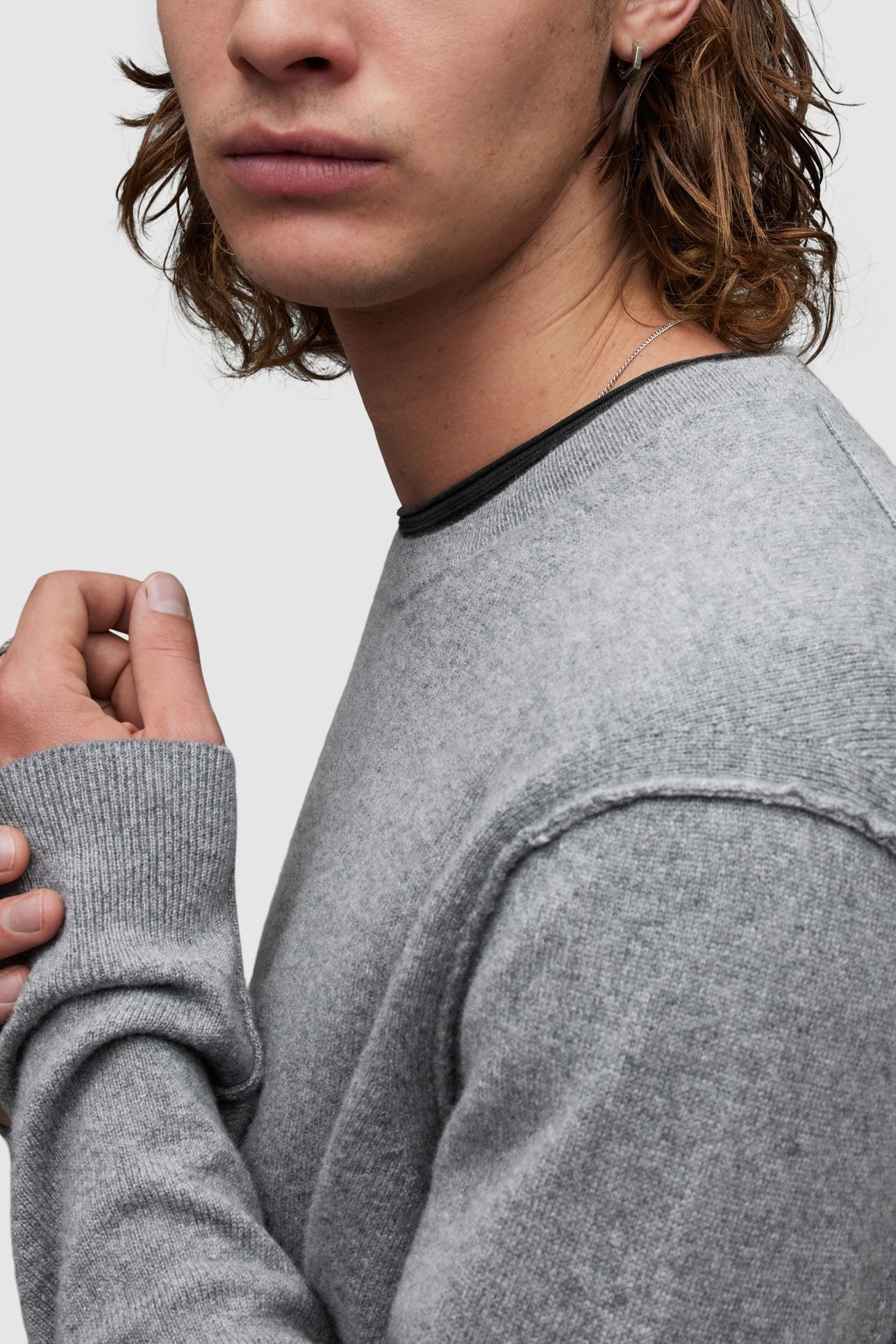 FINN CASHMERE CREW GREY MARL 5