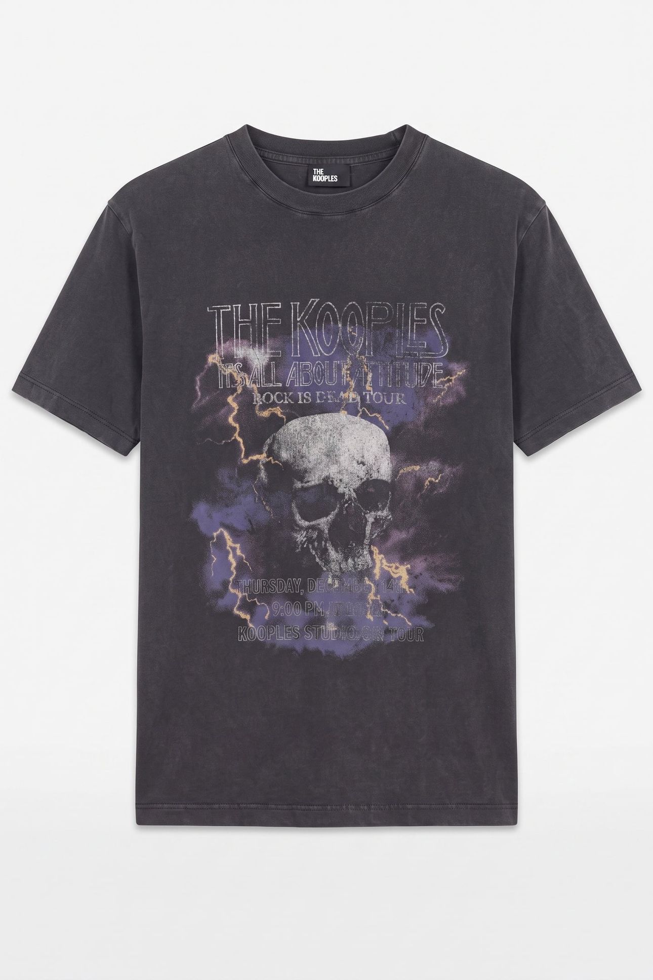 T-SHIRT MC SKULL BLACK WASHED 3