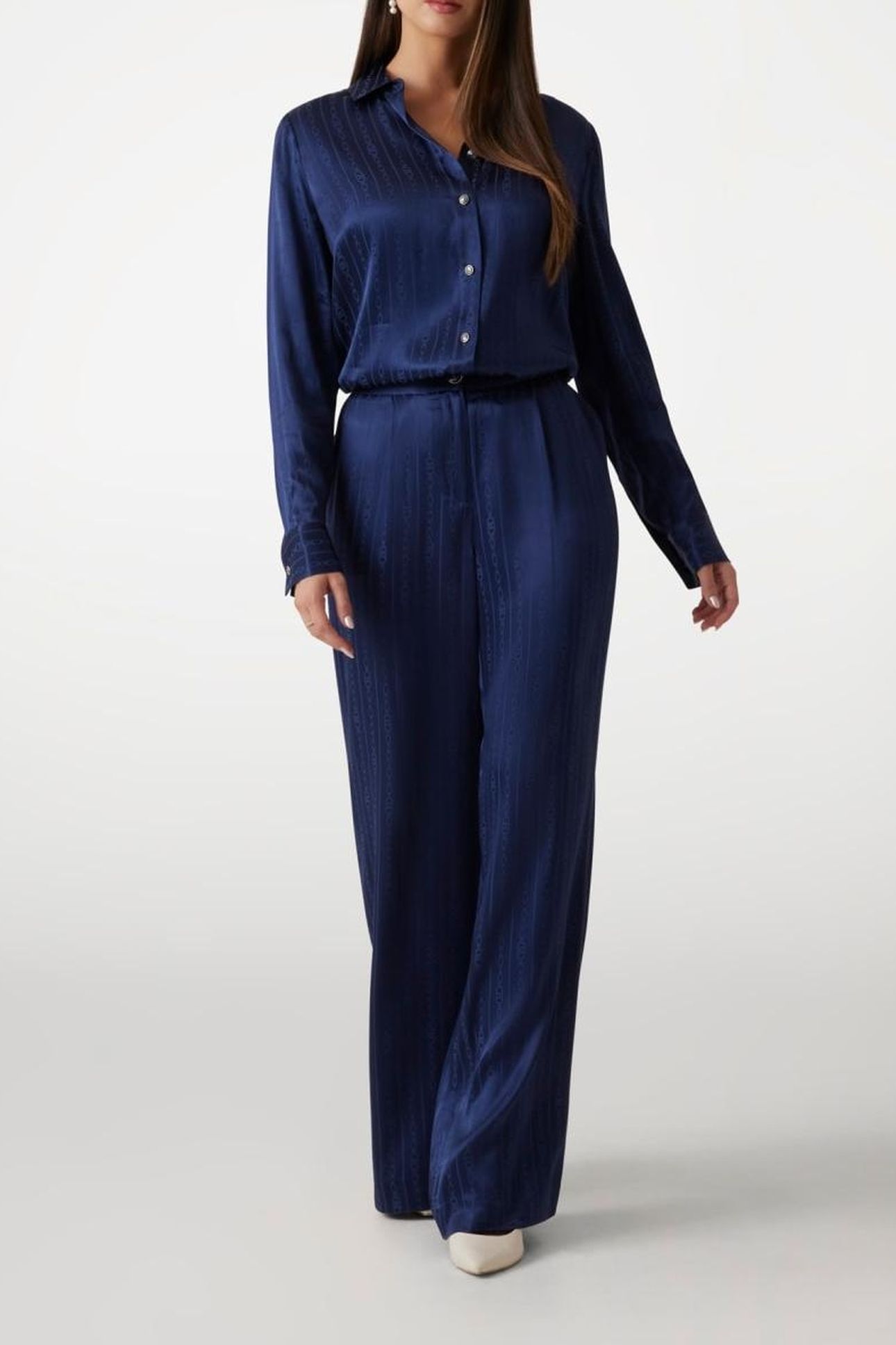 MELISSA SHIRT NAVY MONOGRAM JACQAU 3