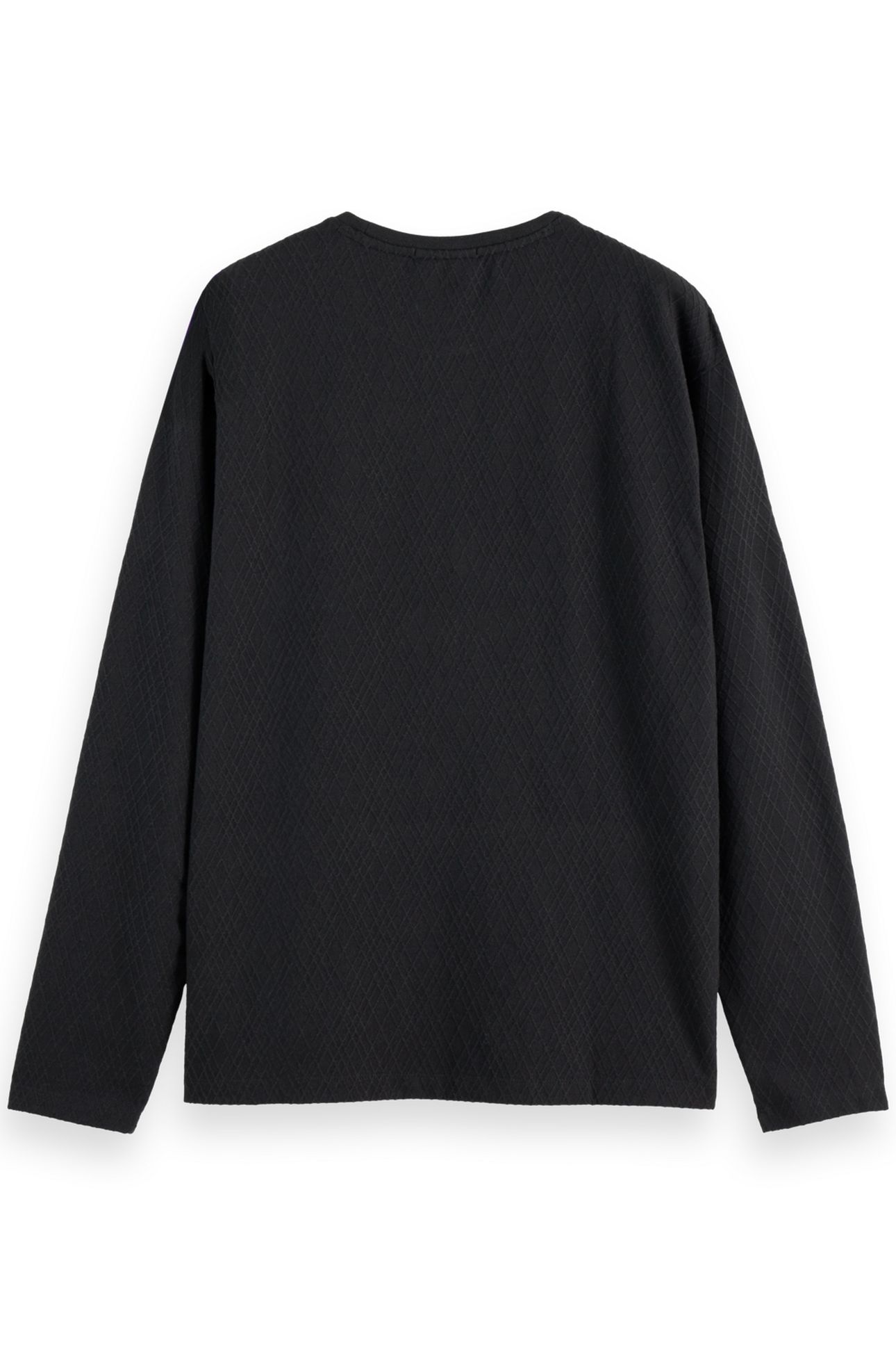 RELAXED FIT JACQUARD KNIT T-SHIRT ANTHRACITE 5