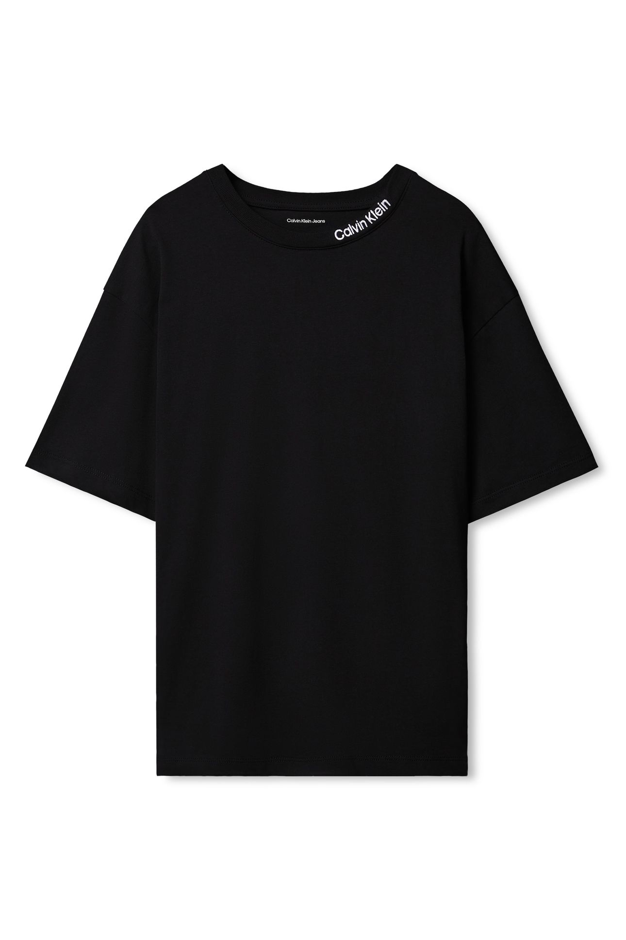 UNISEX LOGO EMBROIDERED SHORT SLEEVE T-SHIRT BLACK 4