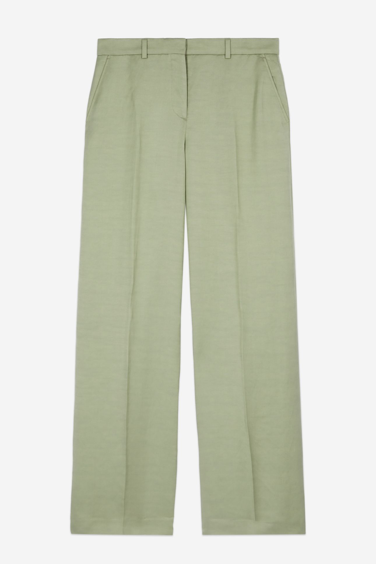 FLARE FLUID SUIT TROUSERS KAKI GREY 4