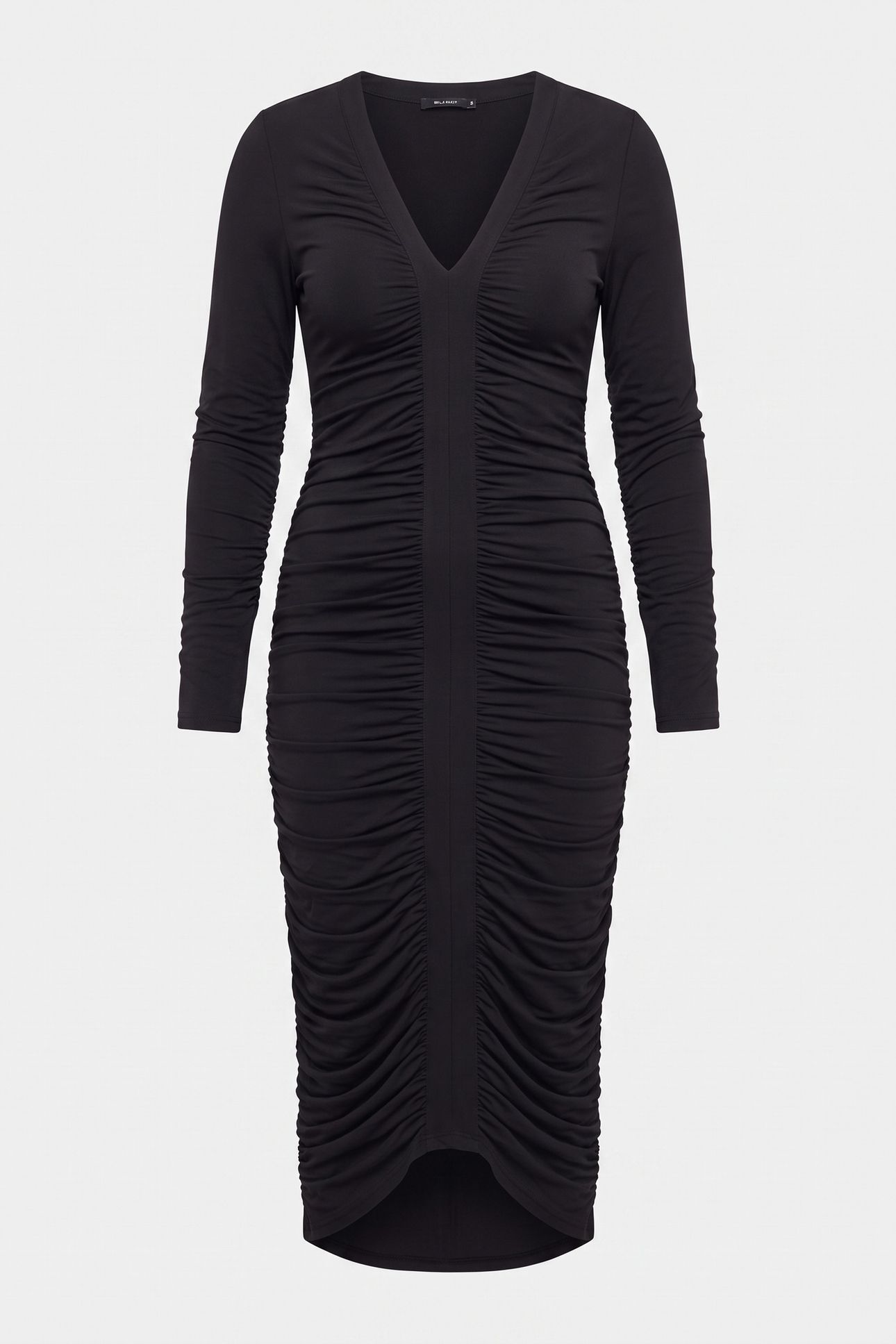 AMELIA VNECK DRAPE M JET BLACK A996 3