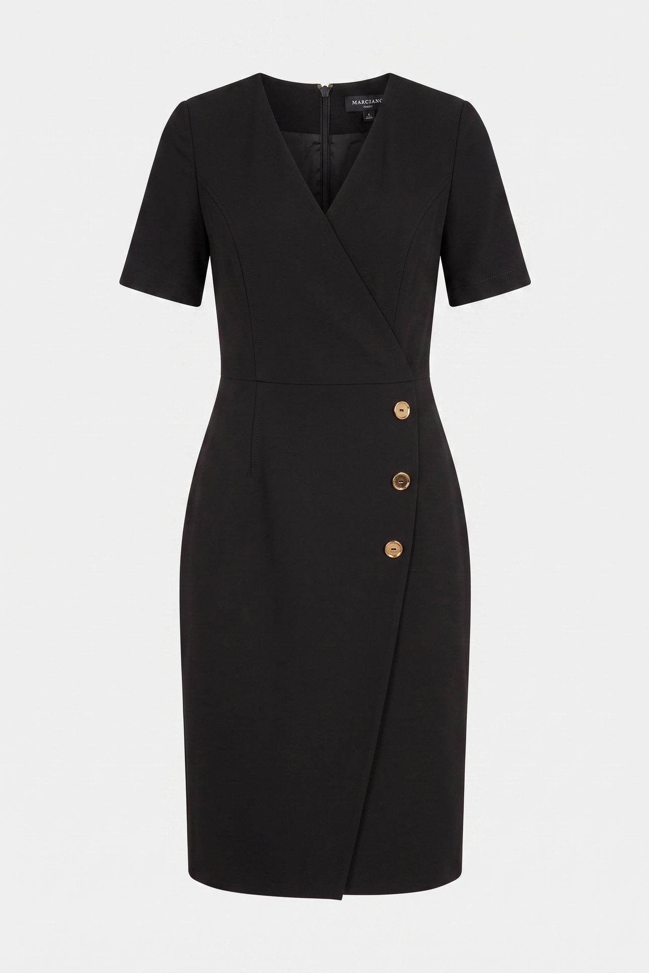 DALIA SS MIDI DRESS JET BLACK A996 3