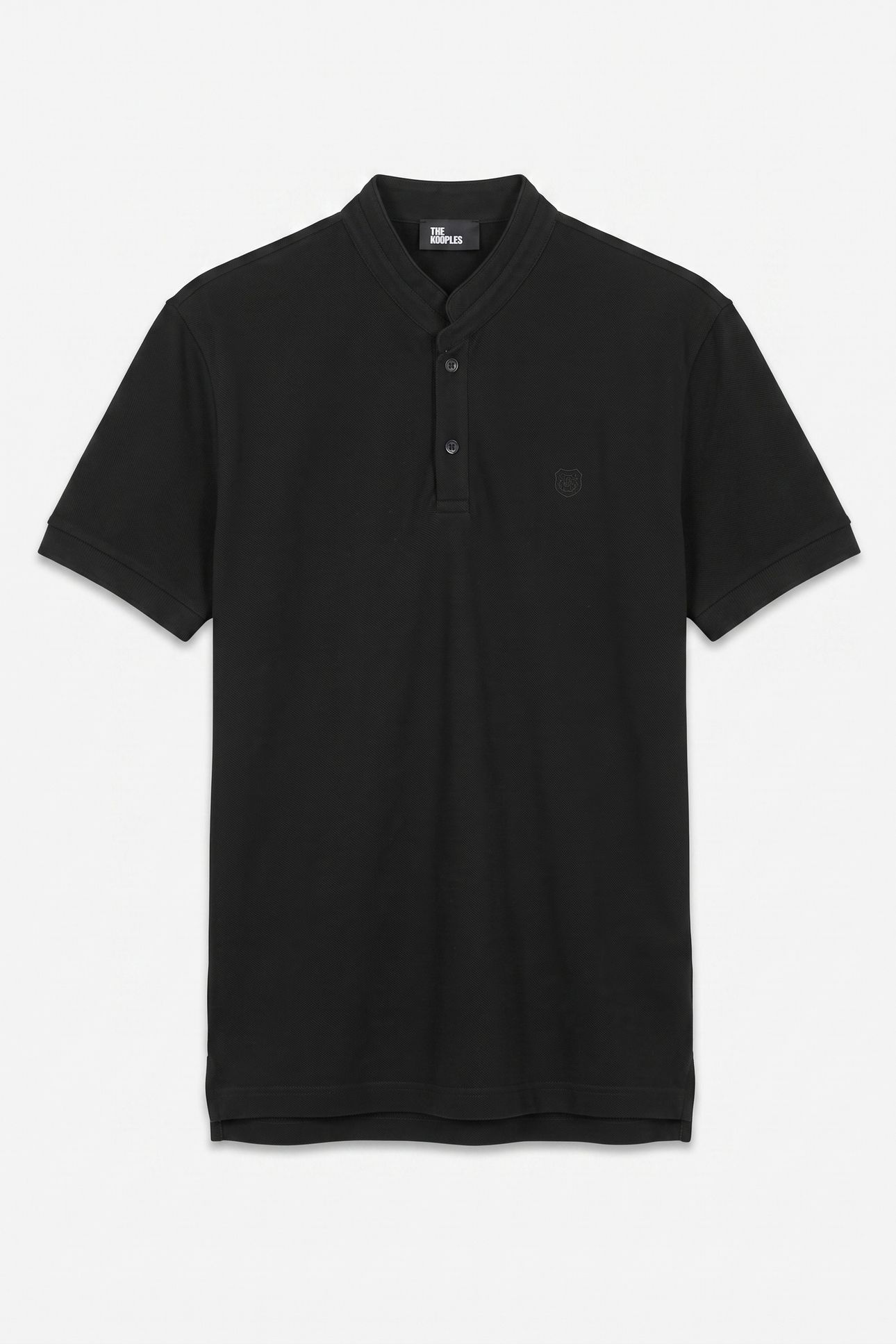 SHORT-SLEEVED POLO SHIRT WITH EMBROIDERED CREST BLACK 3