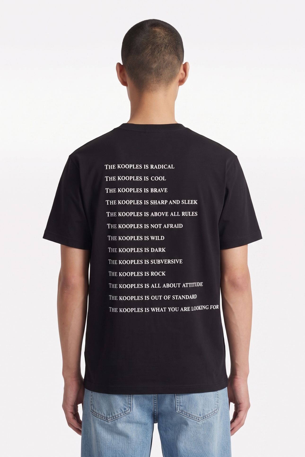 SHORT-SLEEVED T-SHIRT WITH PRINT ON THE FRONT AND BACK BLACK 2