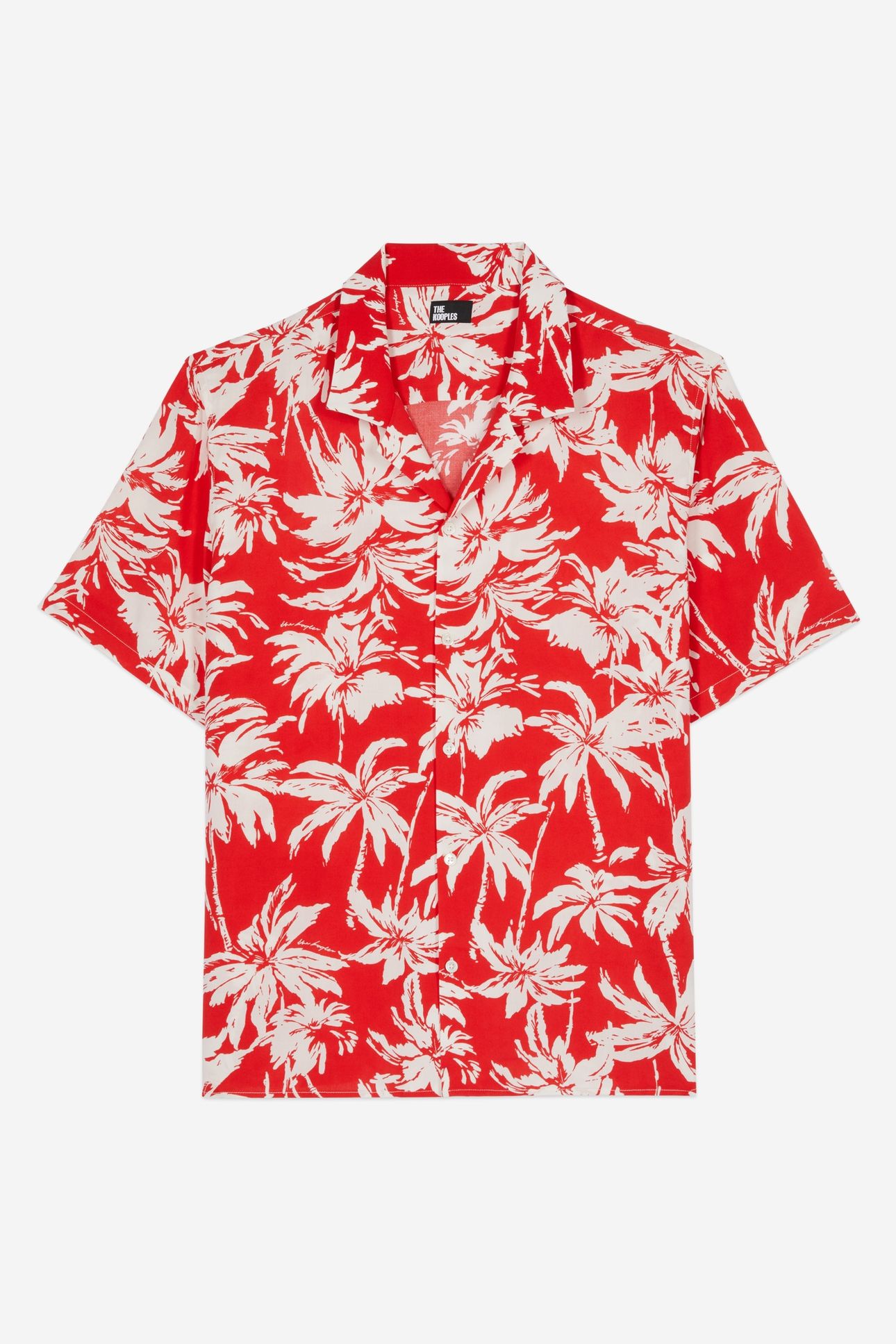 SHORT-SLEEVED SHIRT WITH SHARK NECK RED/WHITE 5