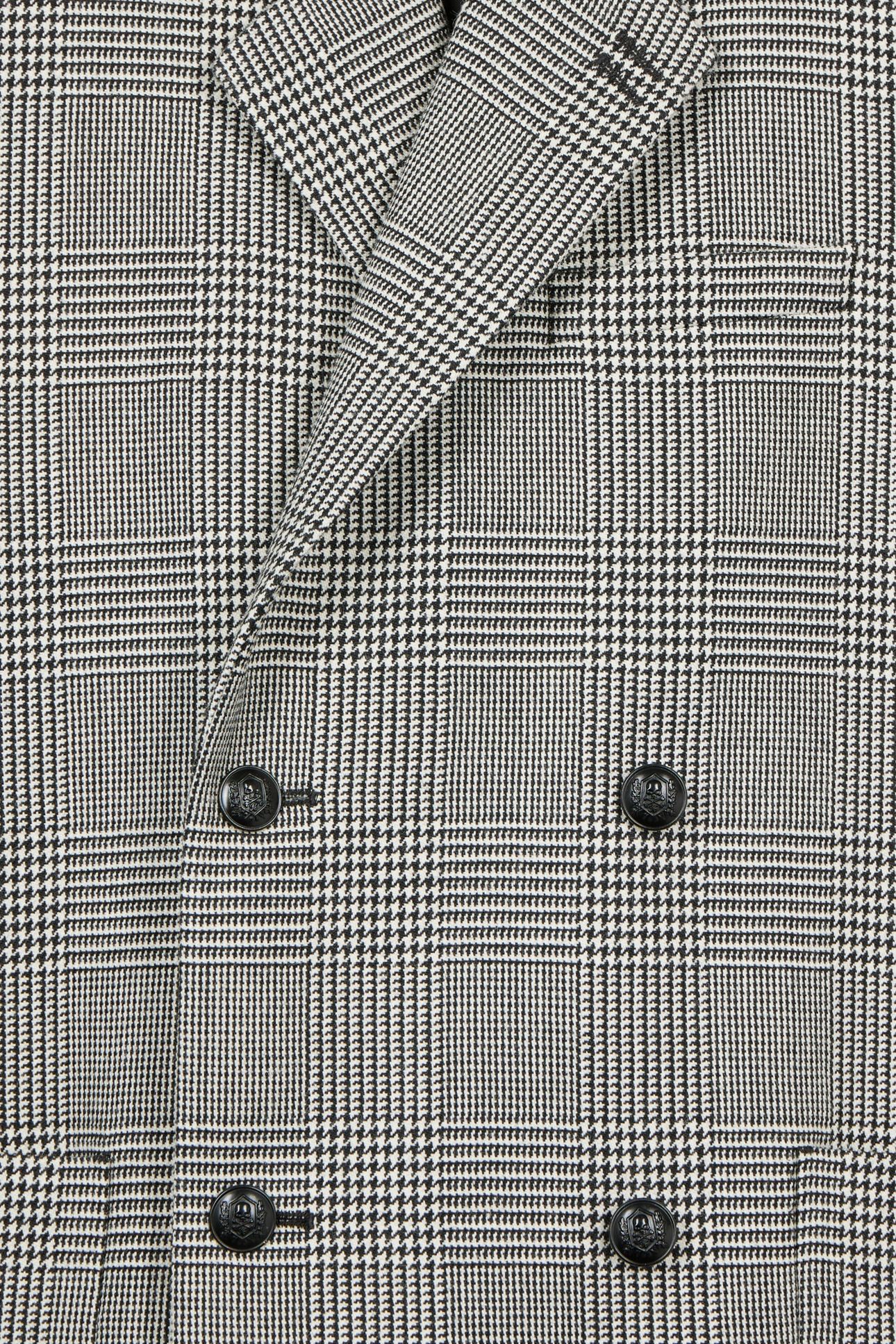4-BUTTON DOUBLE-BREASTED JACKET BLACK WHITE 11