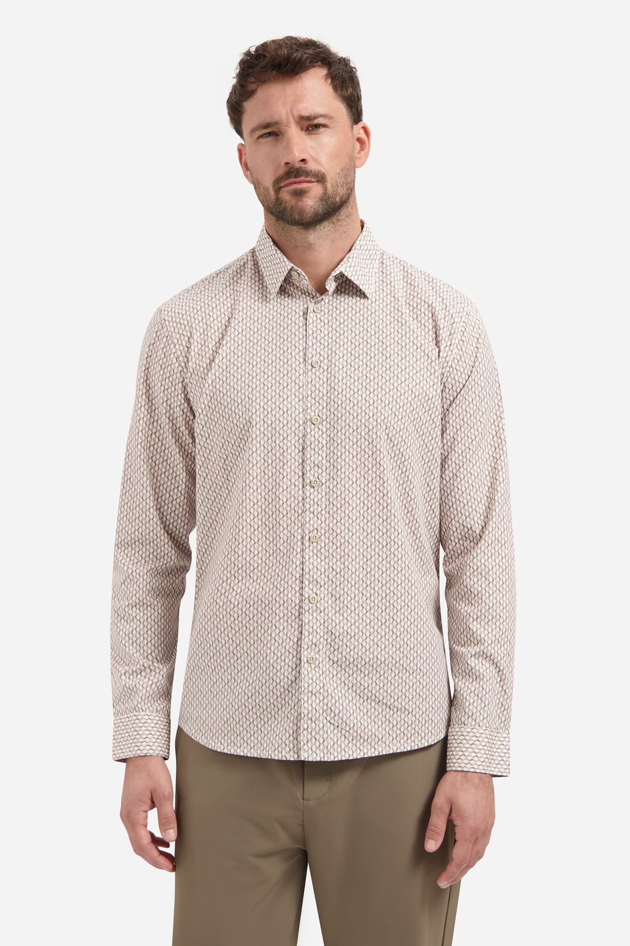 SHIRT STRETCH ALLOVER PRINTED WHITE 1