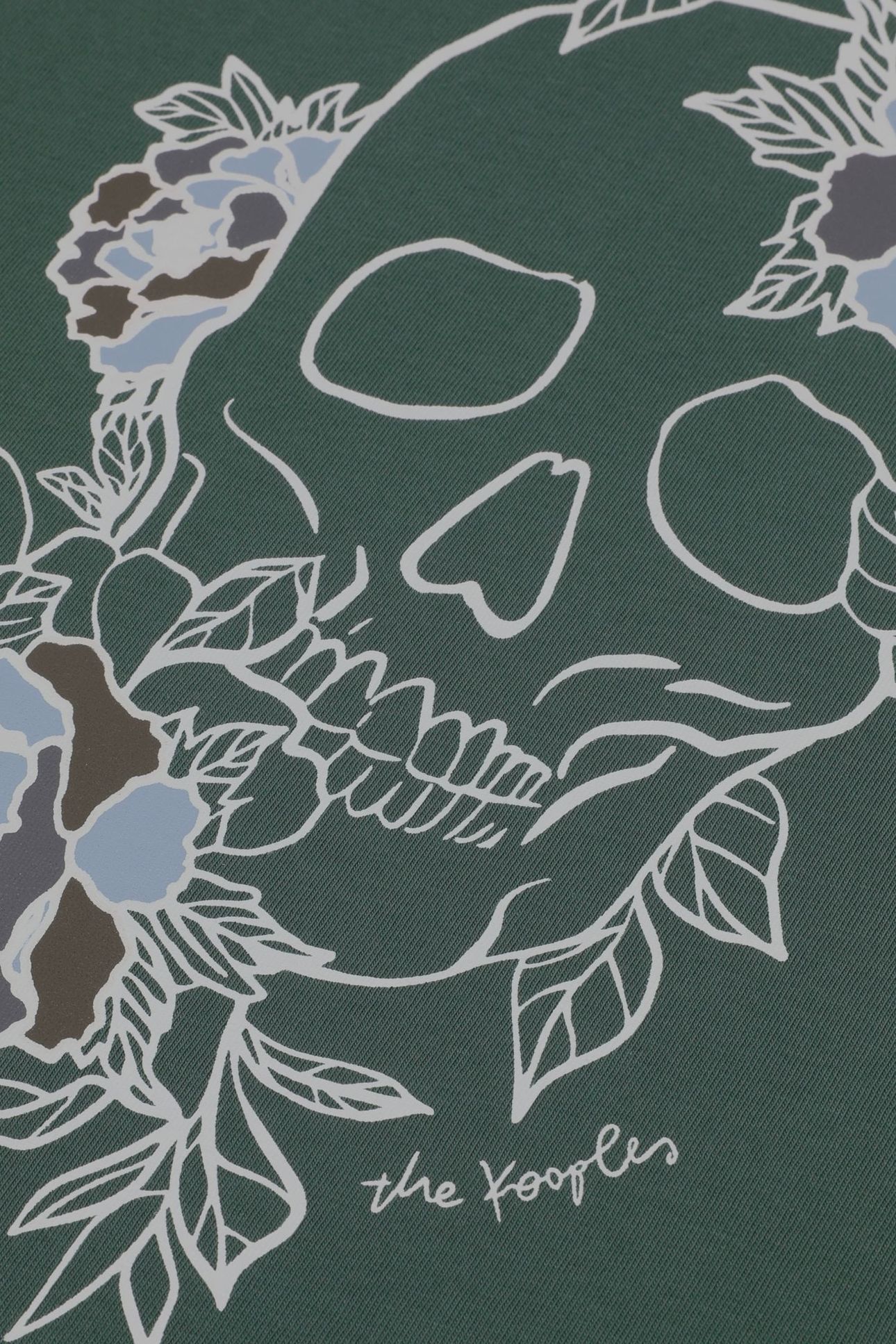 SHORT-SLEEVED T-SHIRT WITH SKULL FLOWERS PRINT FOREST 5