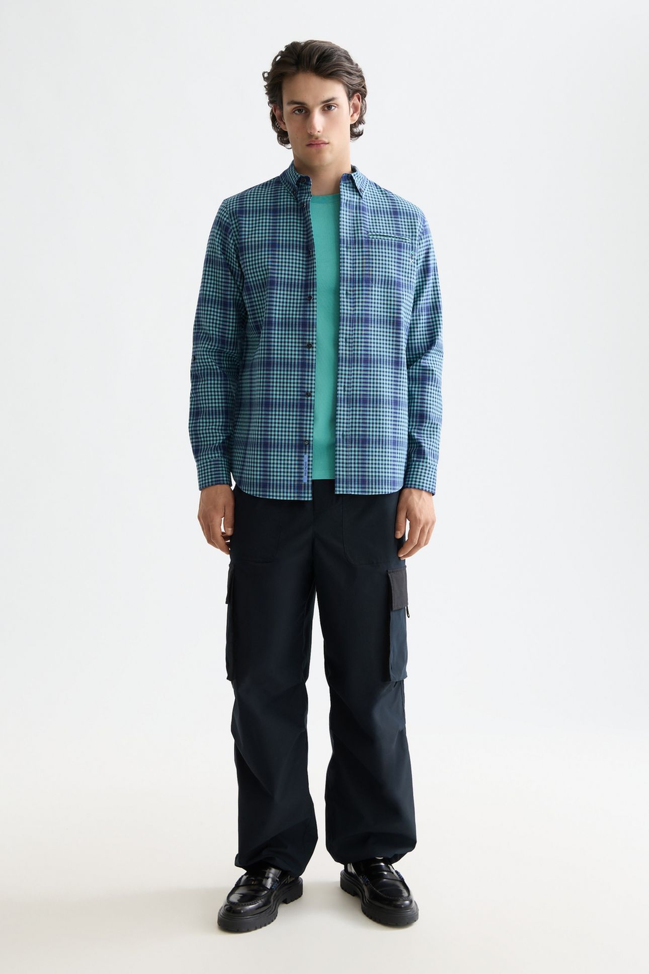 SHADOW-CHECK DOUBLE-FACED SHIRT PEACOAT SHADOW CHECK 2