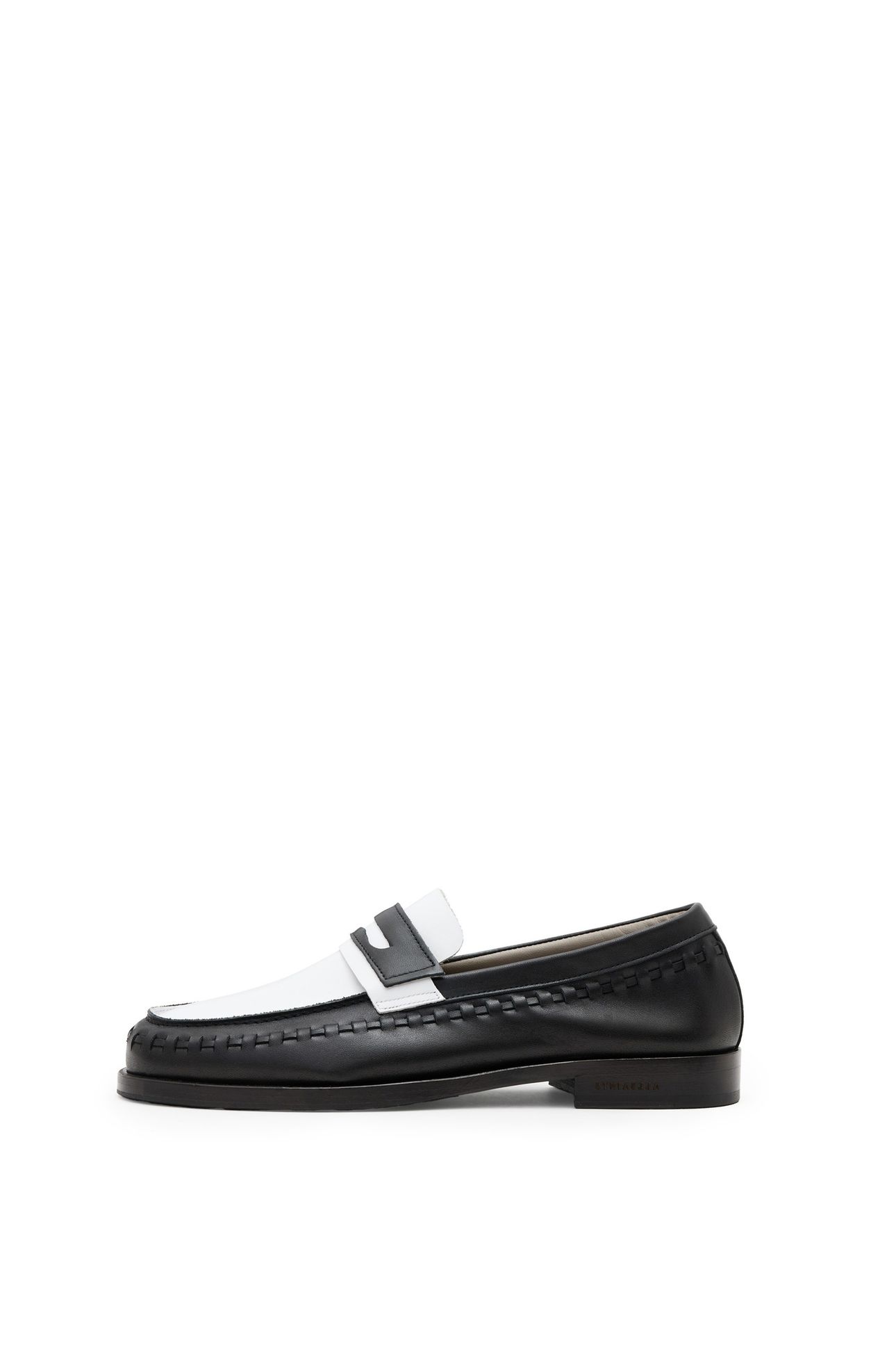 SAMMY LEATHER LOAFER BLACK/WHITE 2