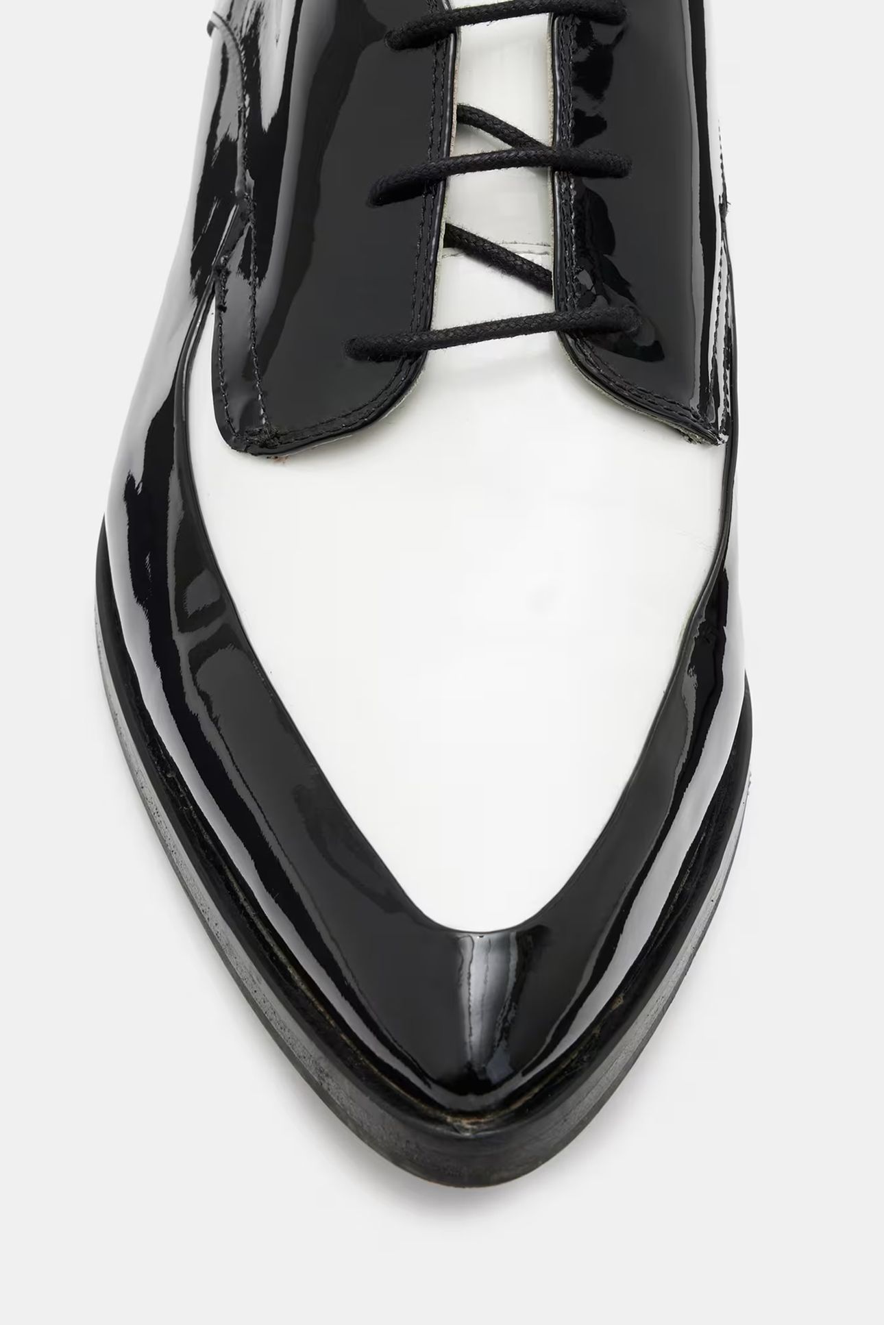 LEX PATENT LACE UP BLACK/WHITE 4
