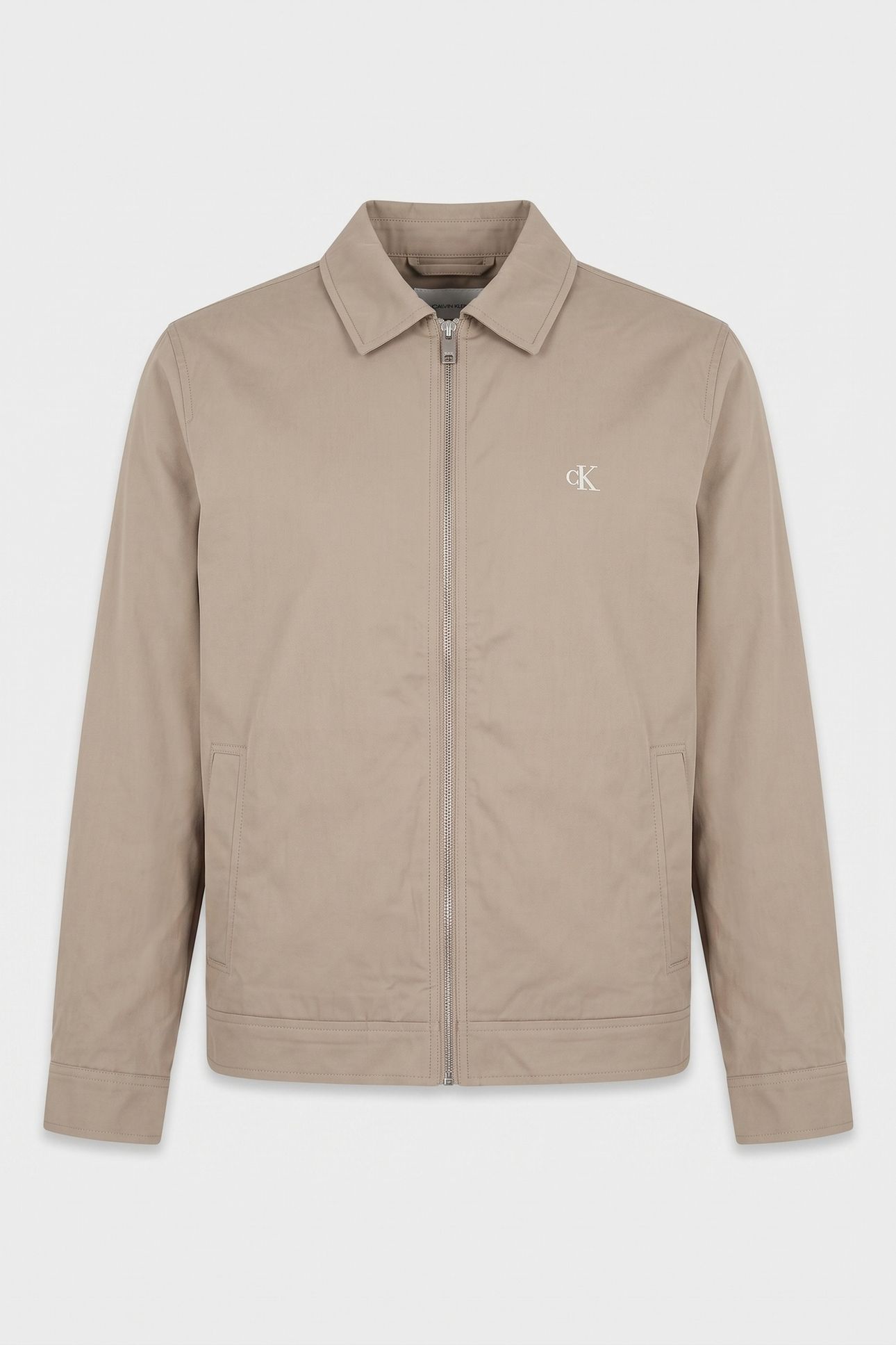LONG SLEEVE PADDED COTTON ZIP JACKET VINTAGE KHAKI 3