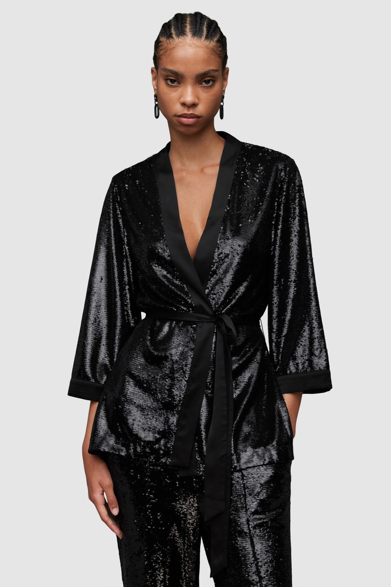 CARINA SEQUIN KIMONO BLACK 4