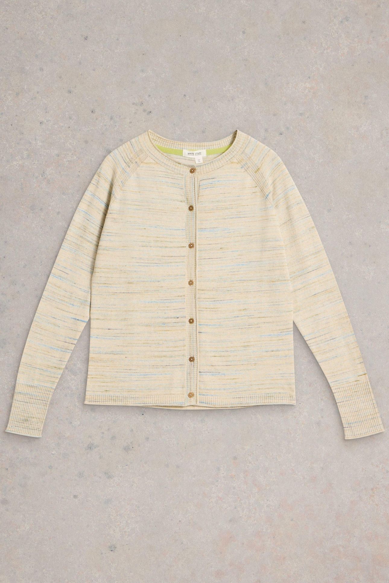 LULU SPACEDYE CARDI NATURAL MULTI 4
