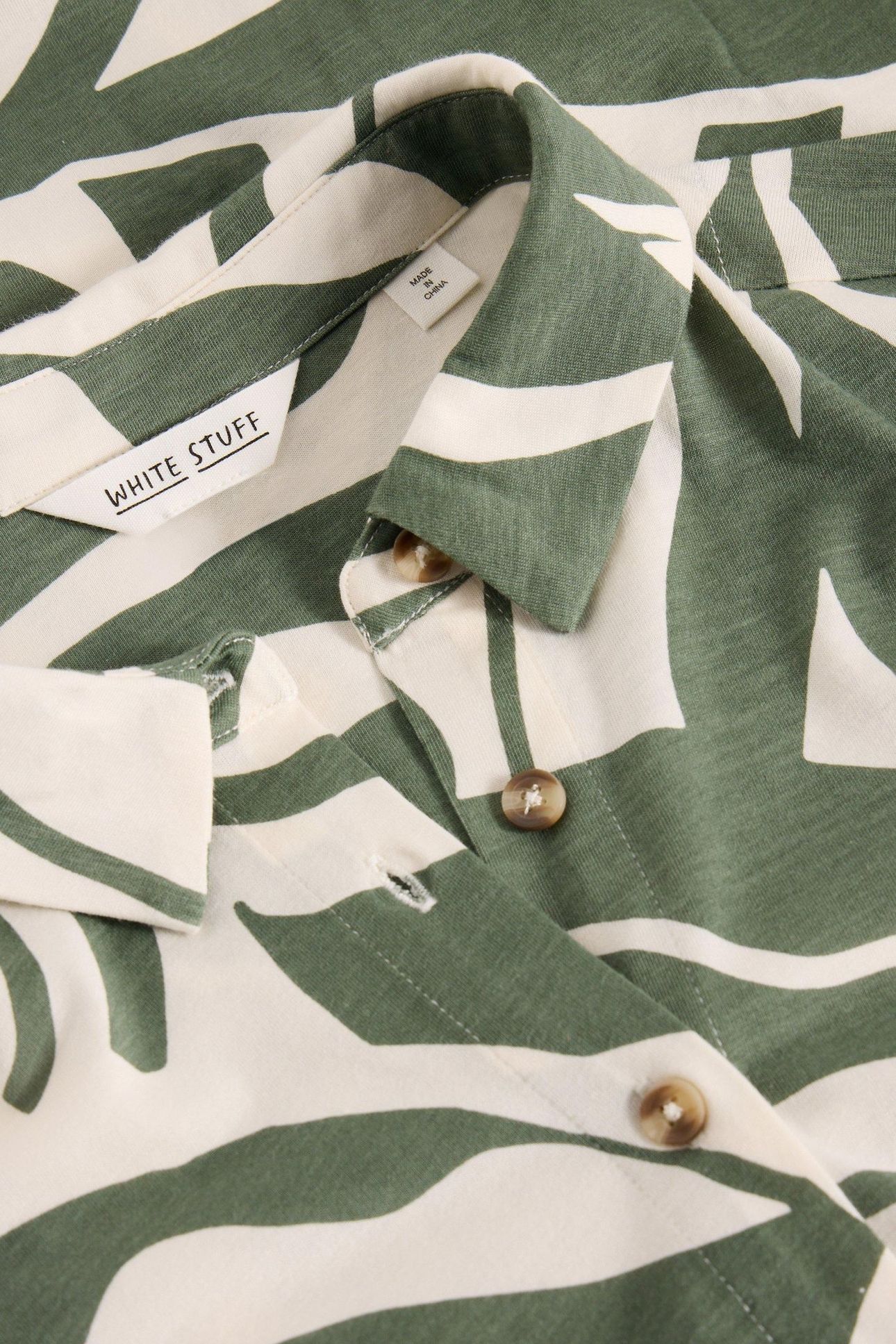 RIA JERSEY SHIRT DRESS GREEN PRINT 7
