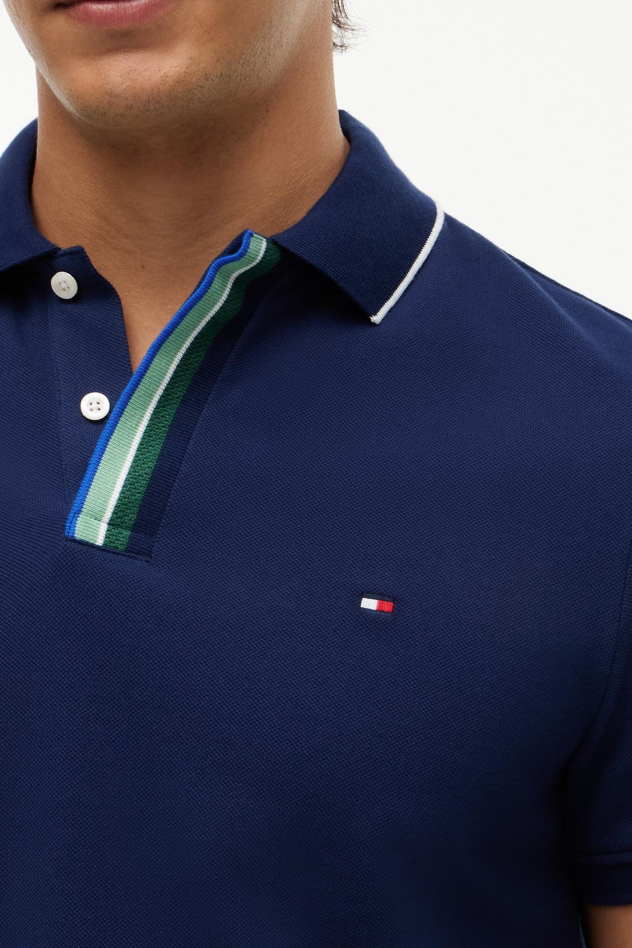 PIQUE PLACKET T-SHIRT CARBON NAVY 5
