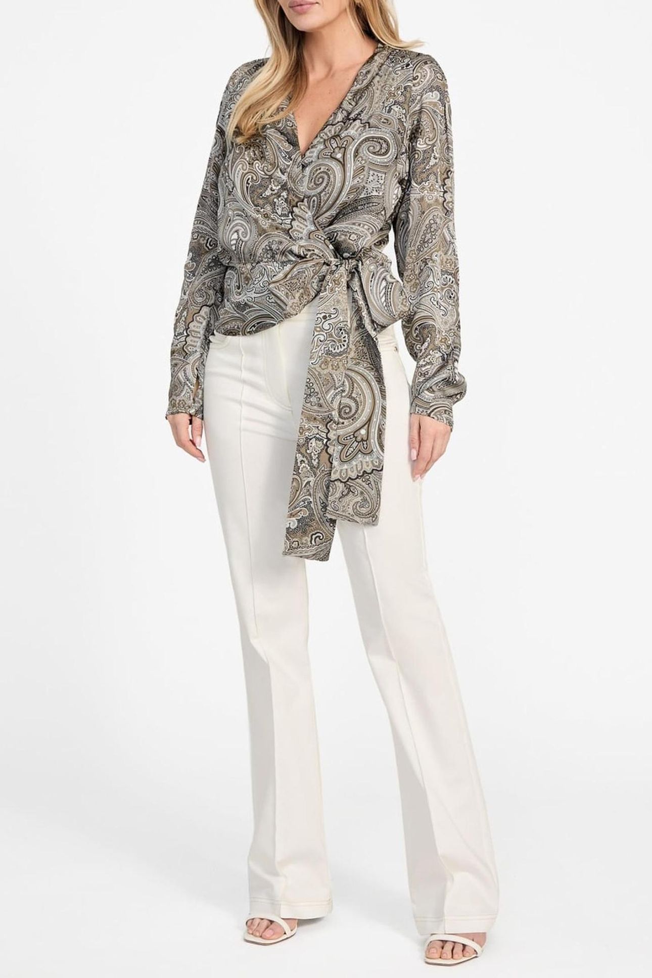 ALANIS WRAP LS BLOUS FLORAL PAISLEY TAUPE 4