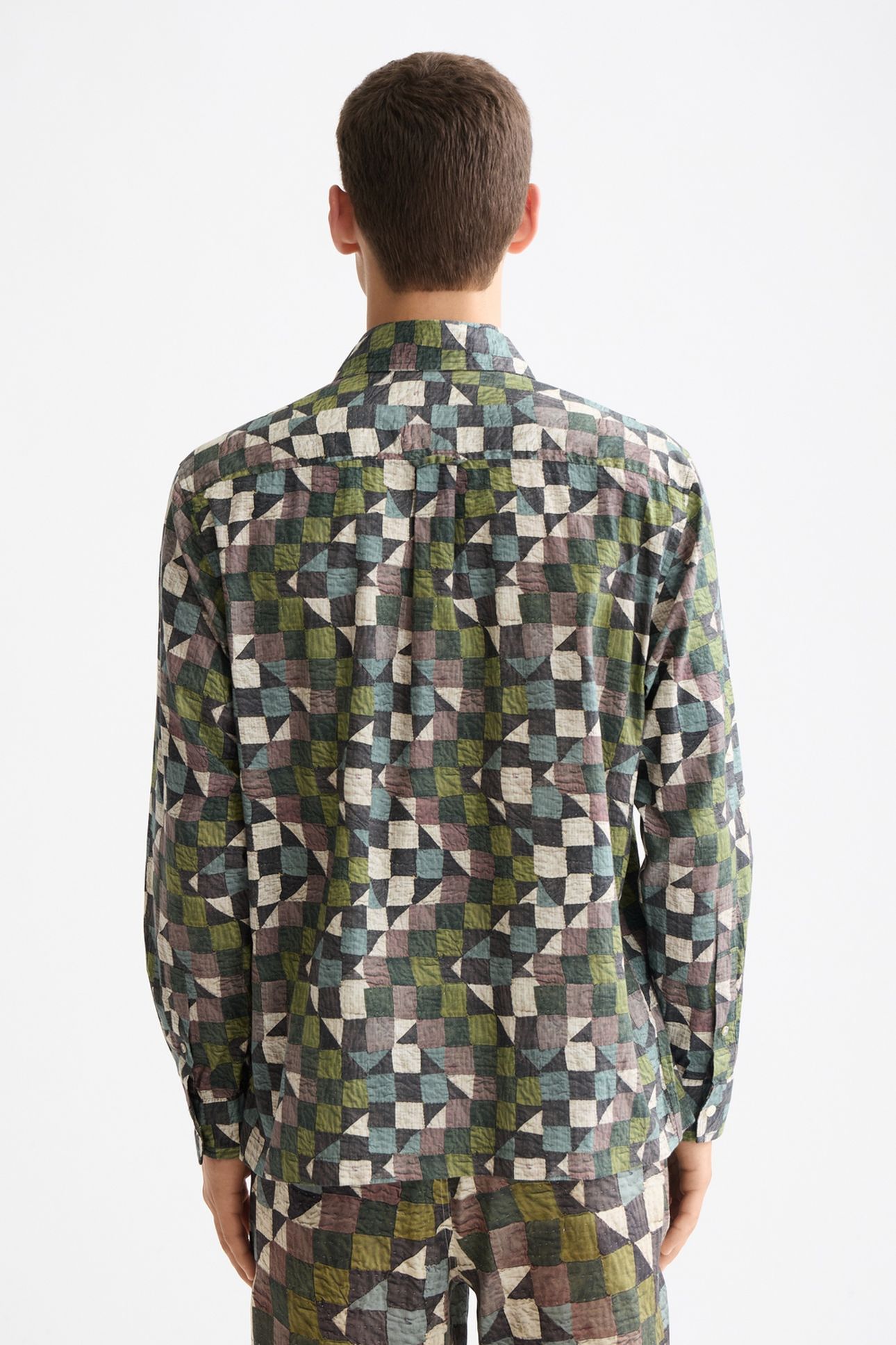 PRINTED RELAXED-FIT SHIRT ZIG ZAG PATCHWORK MULTI 3