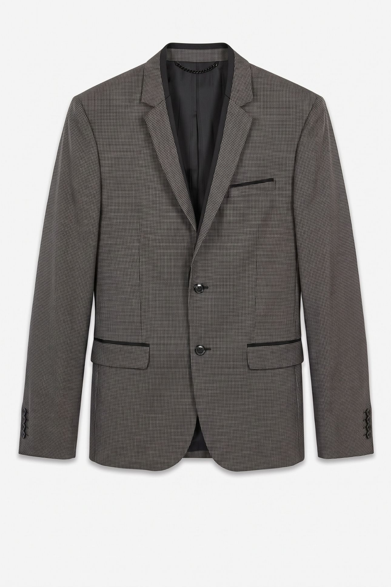 CLASSIC DOUBLE-SLIT SUIT JACKET + SKULL RIVET BLACK GREY 5