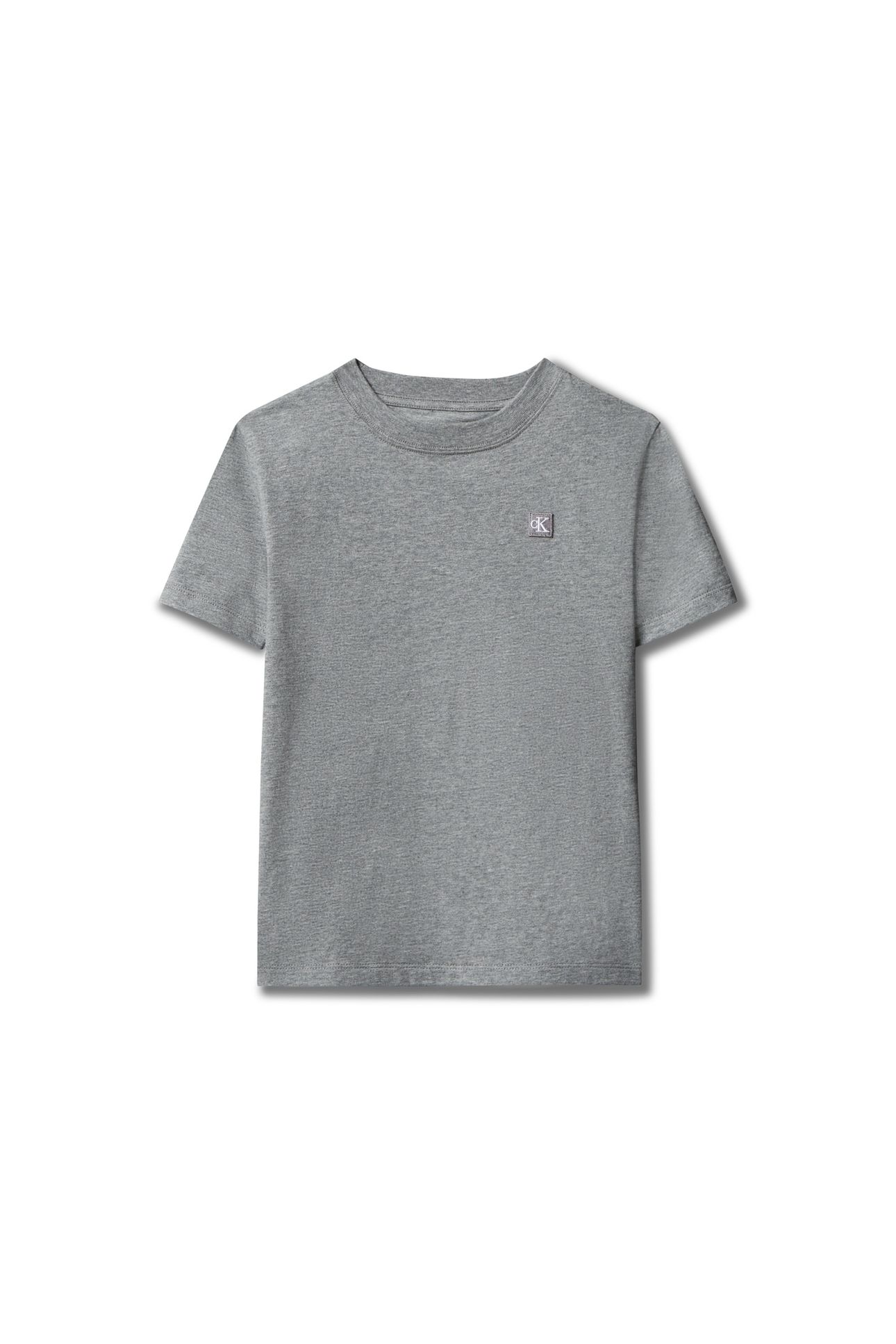 UNISEX MINI BADGE REGULAR T-SHIRT MEDIUM GREY HEATHER 5
