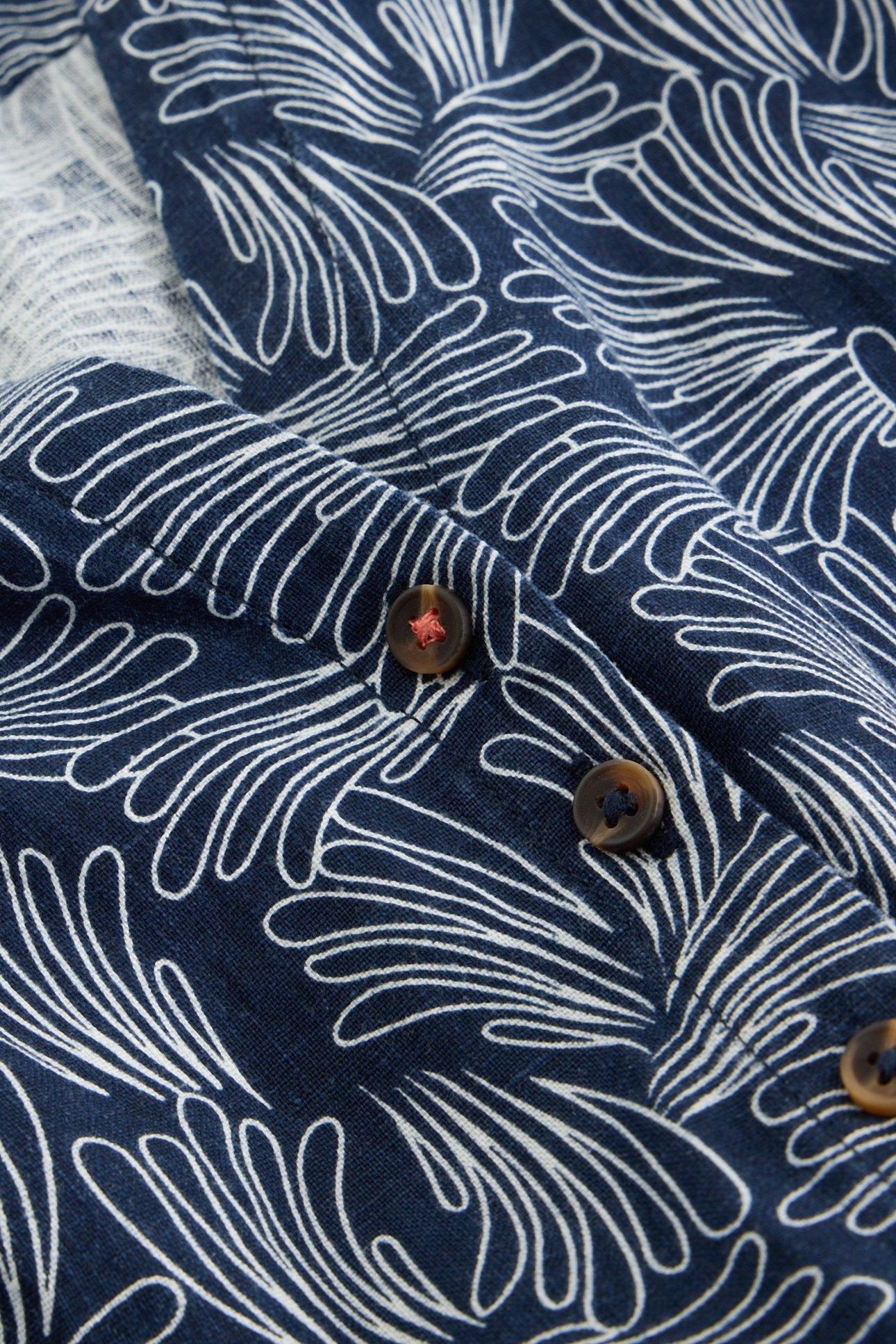 IRIS LINEN DRESS NAVY PRINT 7