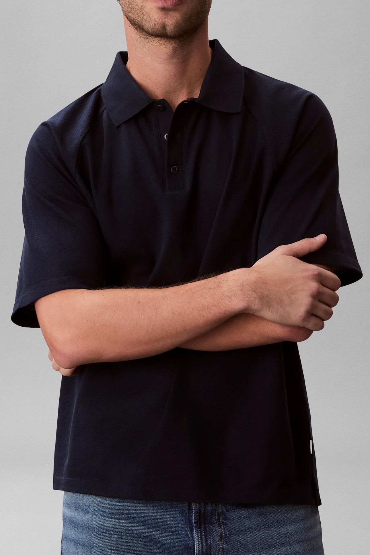 SS EASY BAR JACQUARD POLO DARK SAPPHIRE 2