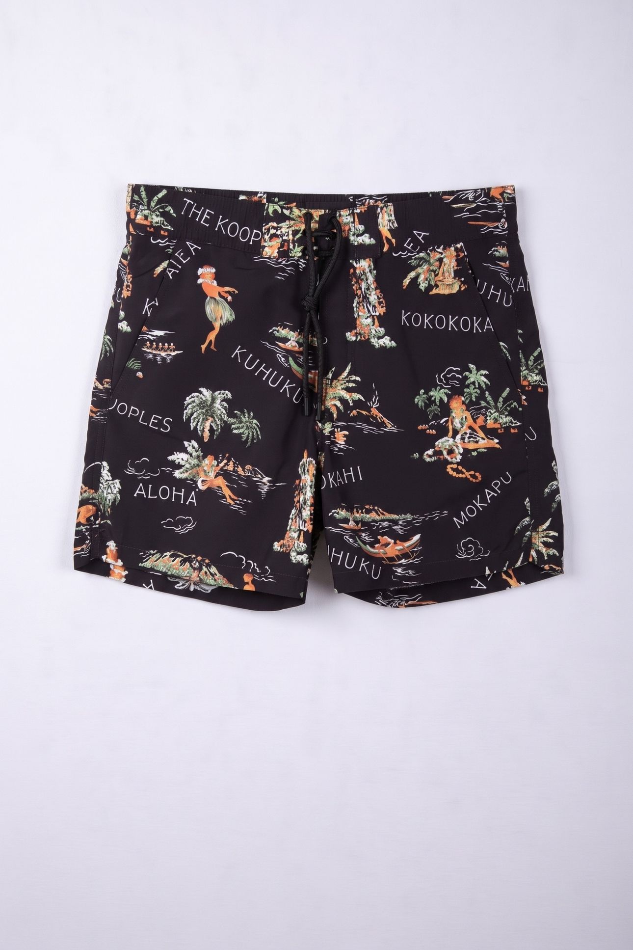 ALOHA PRINT SWIMSUIT BLACK 3