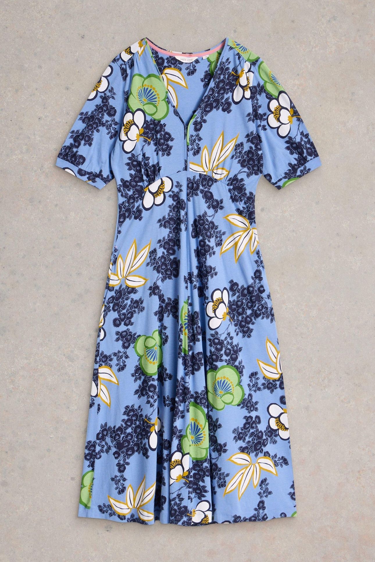 MEGAN JERSEY DRESS BRIGHT BLUE 4