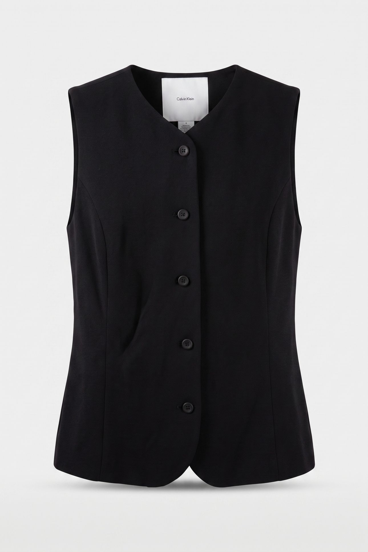 STRETCH CREPE VEST BLACK 3