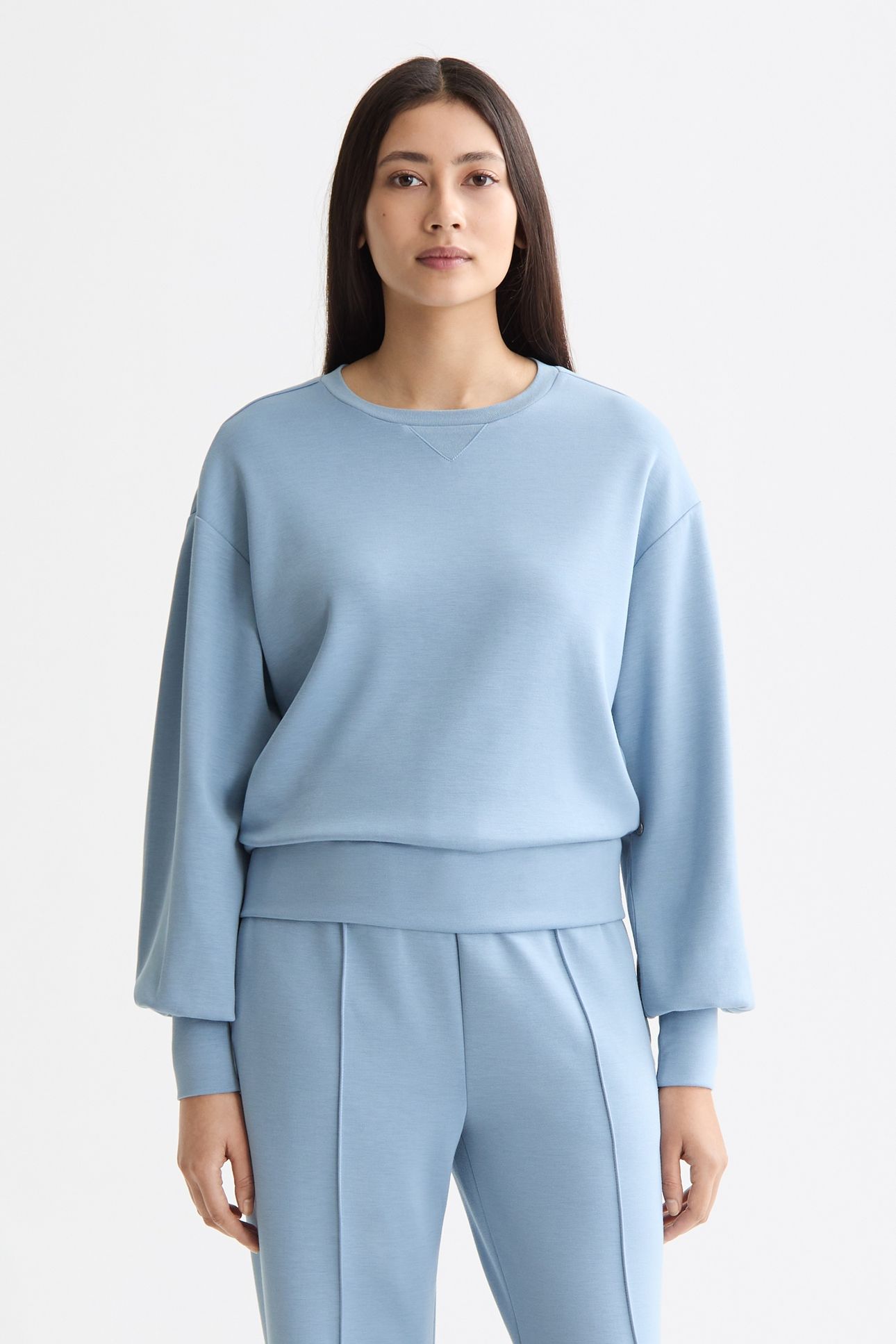MODAL SWEATSHIRT FADED DENIM 1