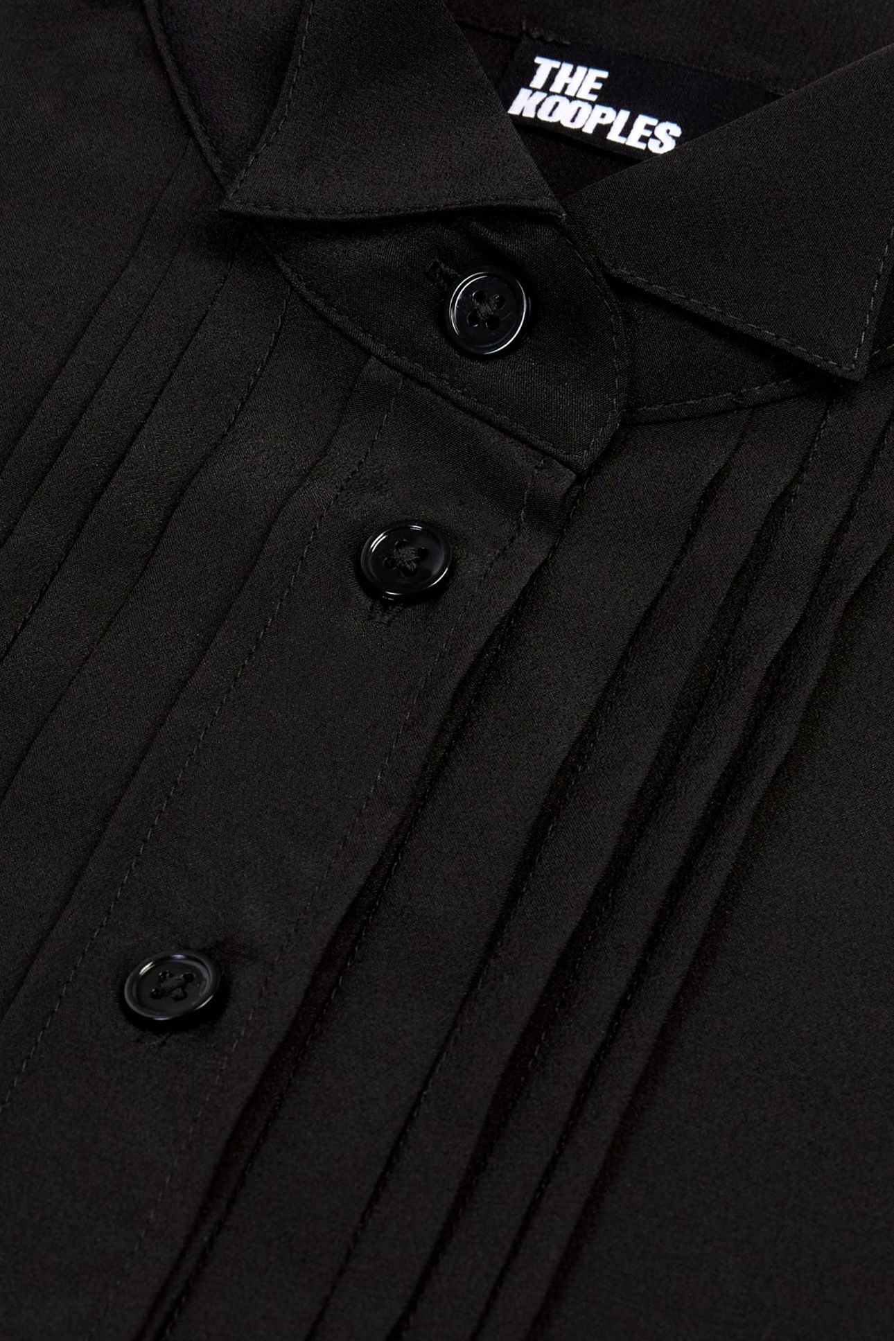 LONG-SLEEVED SHIRT WITH PLEATED DETAIL BLACK 6
