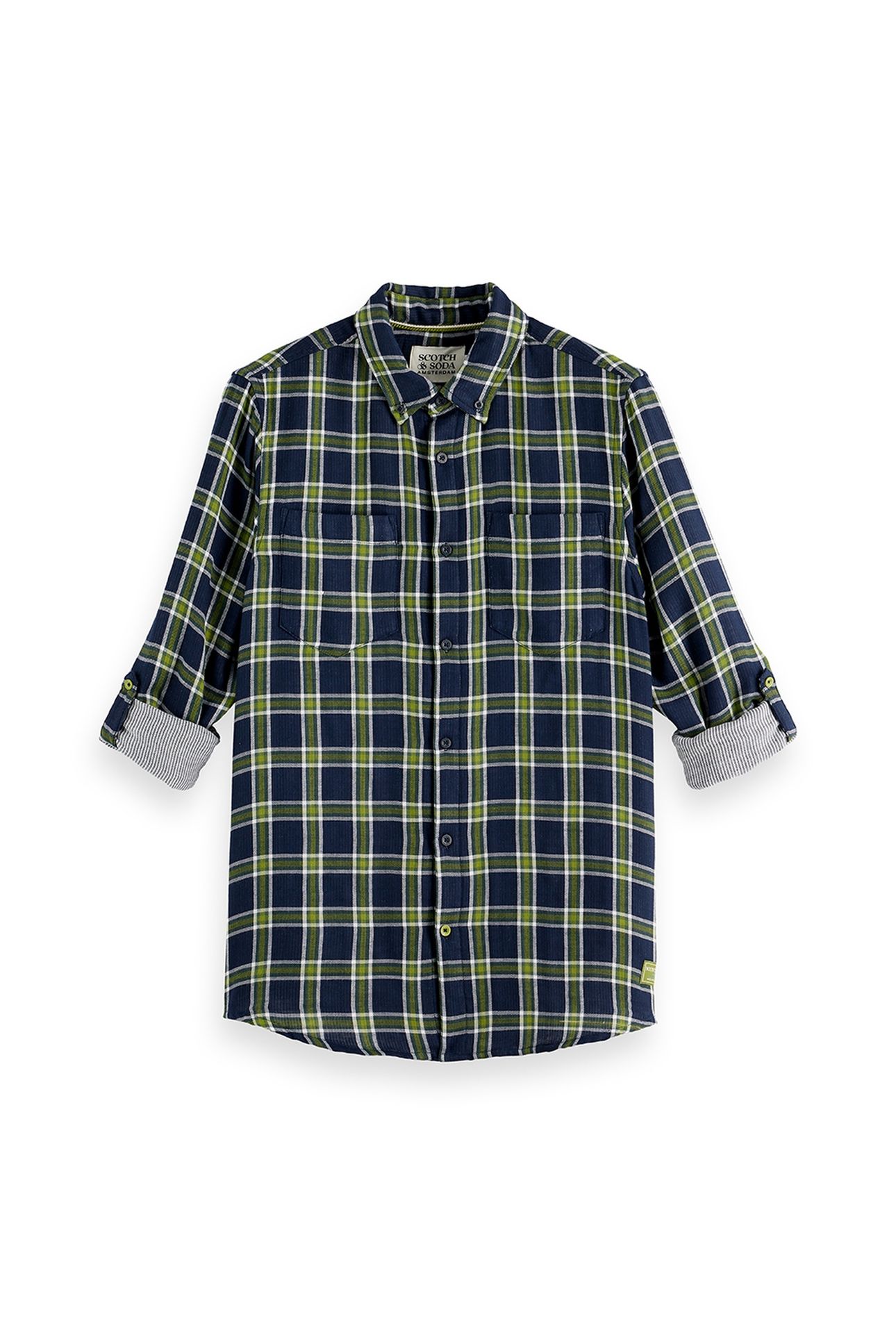DOUBLE-FACE REGULAR FIT SHIRT SKY CAPTAIN CHECK 5