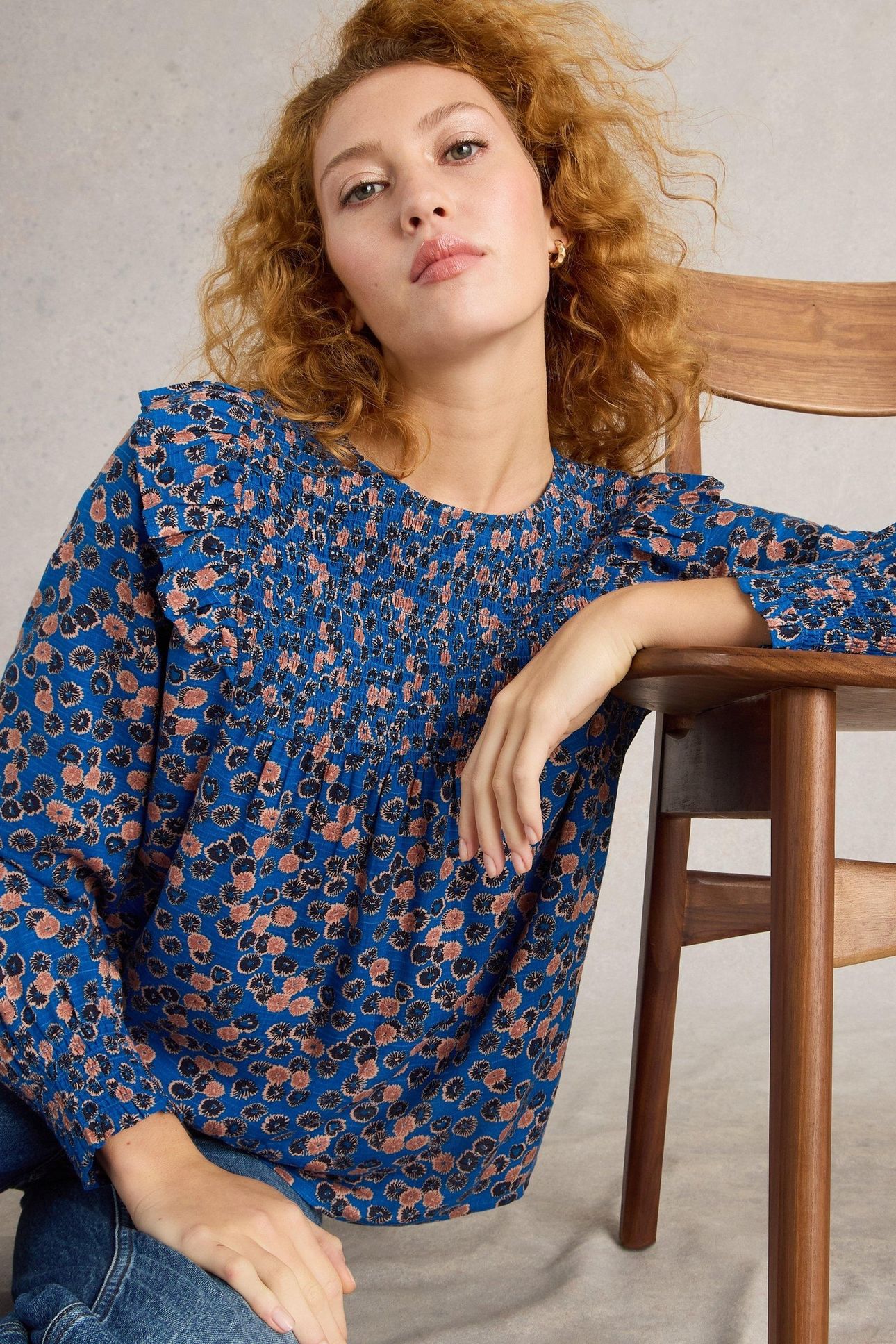 SYLVIE TOP BLUE PRINT 7