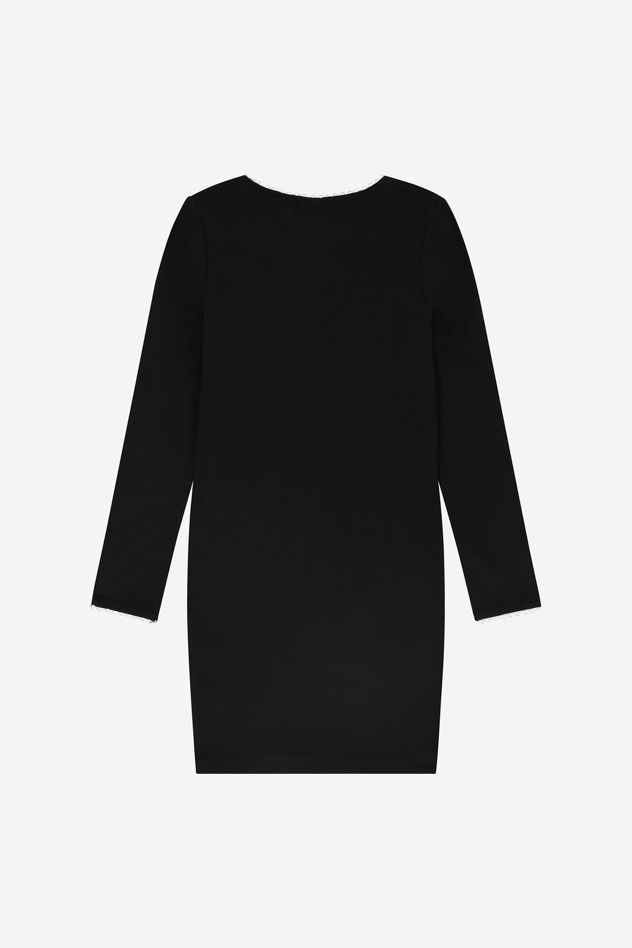 NYLA RIB DRESS BLACK 2