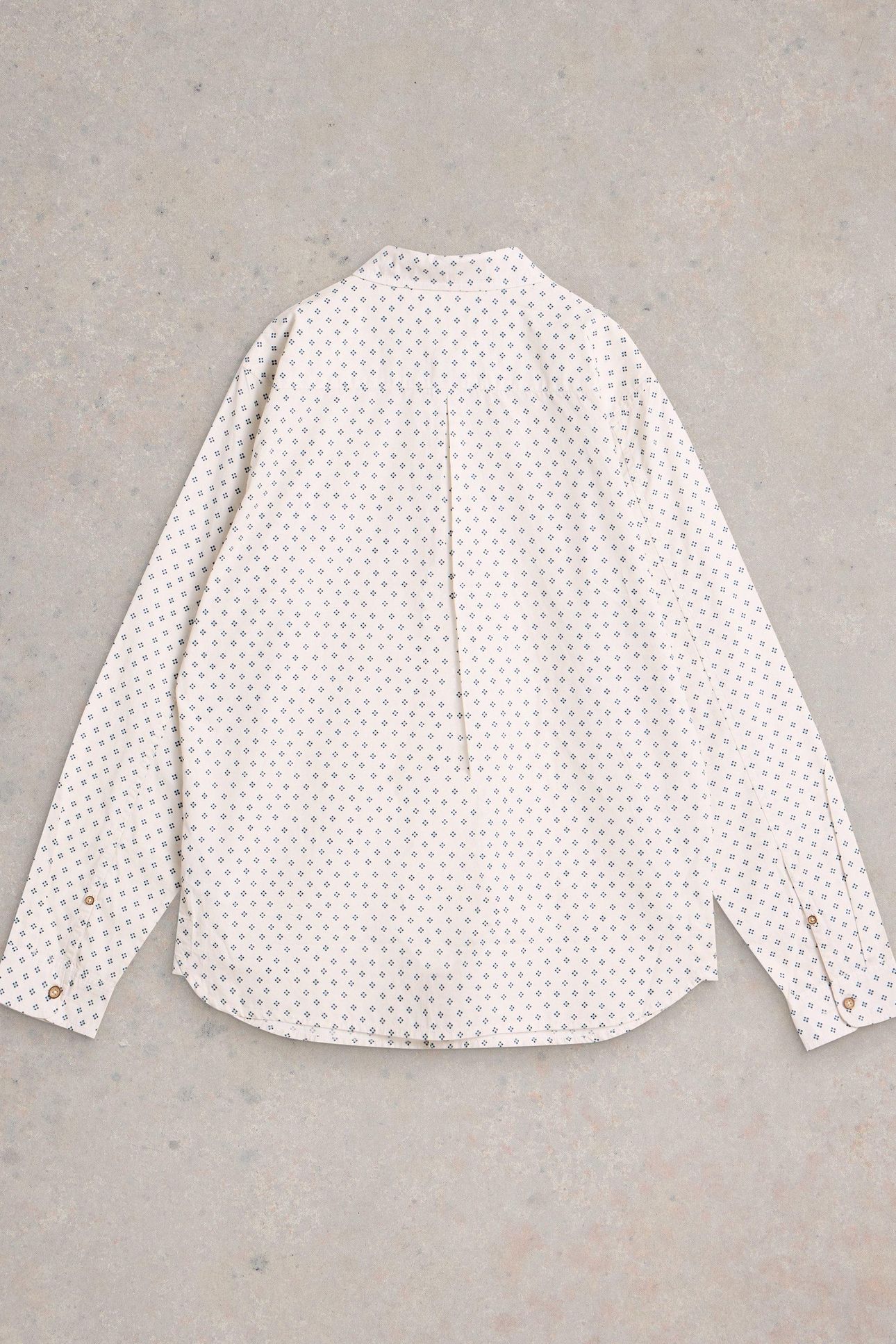 LS GEO PRINTED SHIRT WHITE PRINT 2