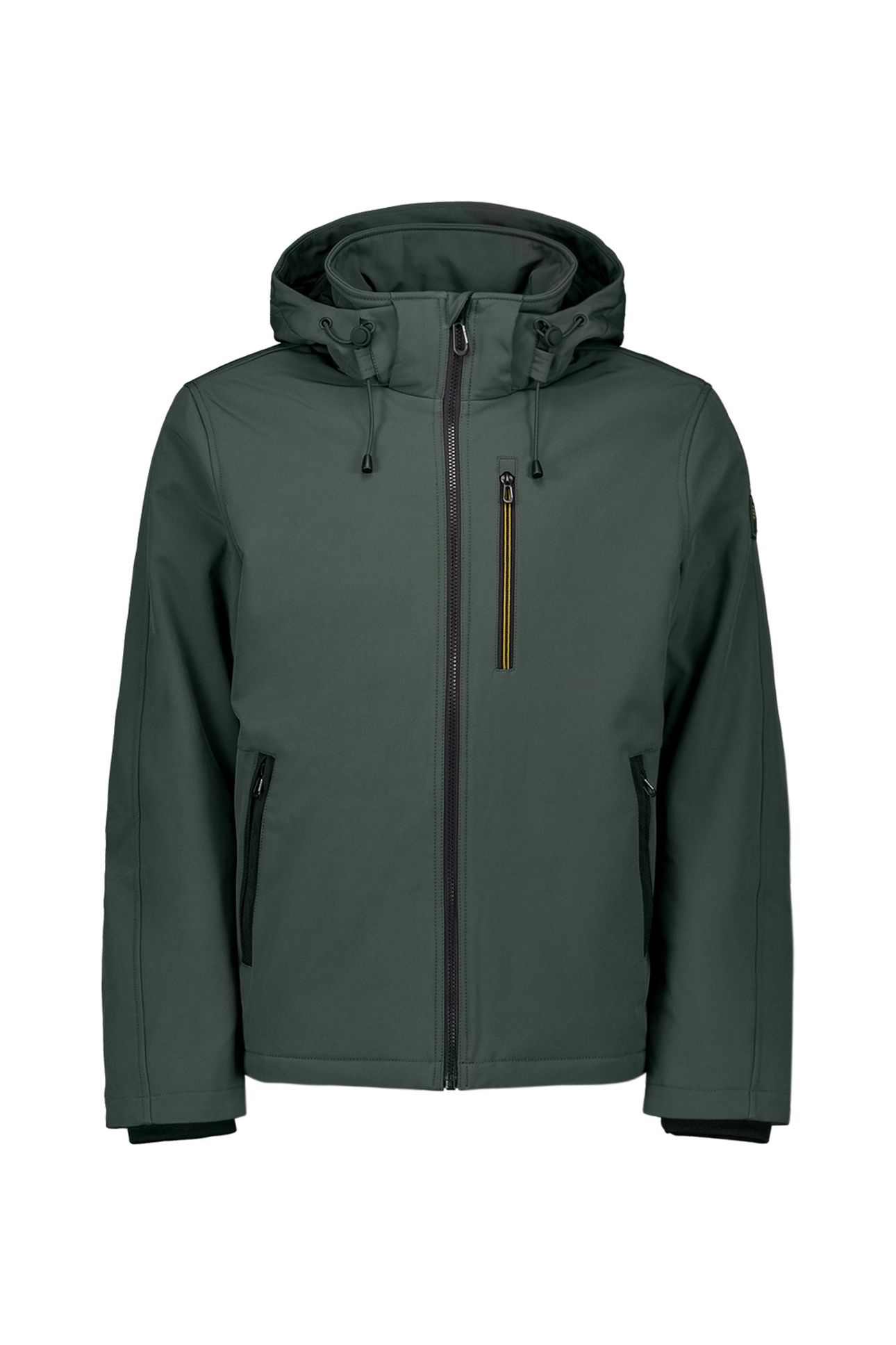 JACKET SHORT FIT HOODED SOFTSHELL STRETCH DARK STEEL 5