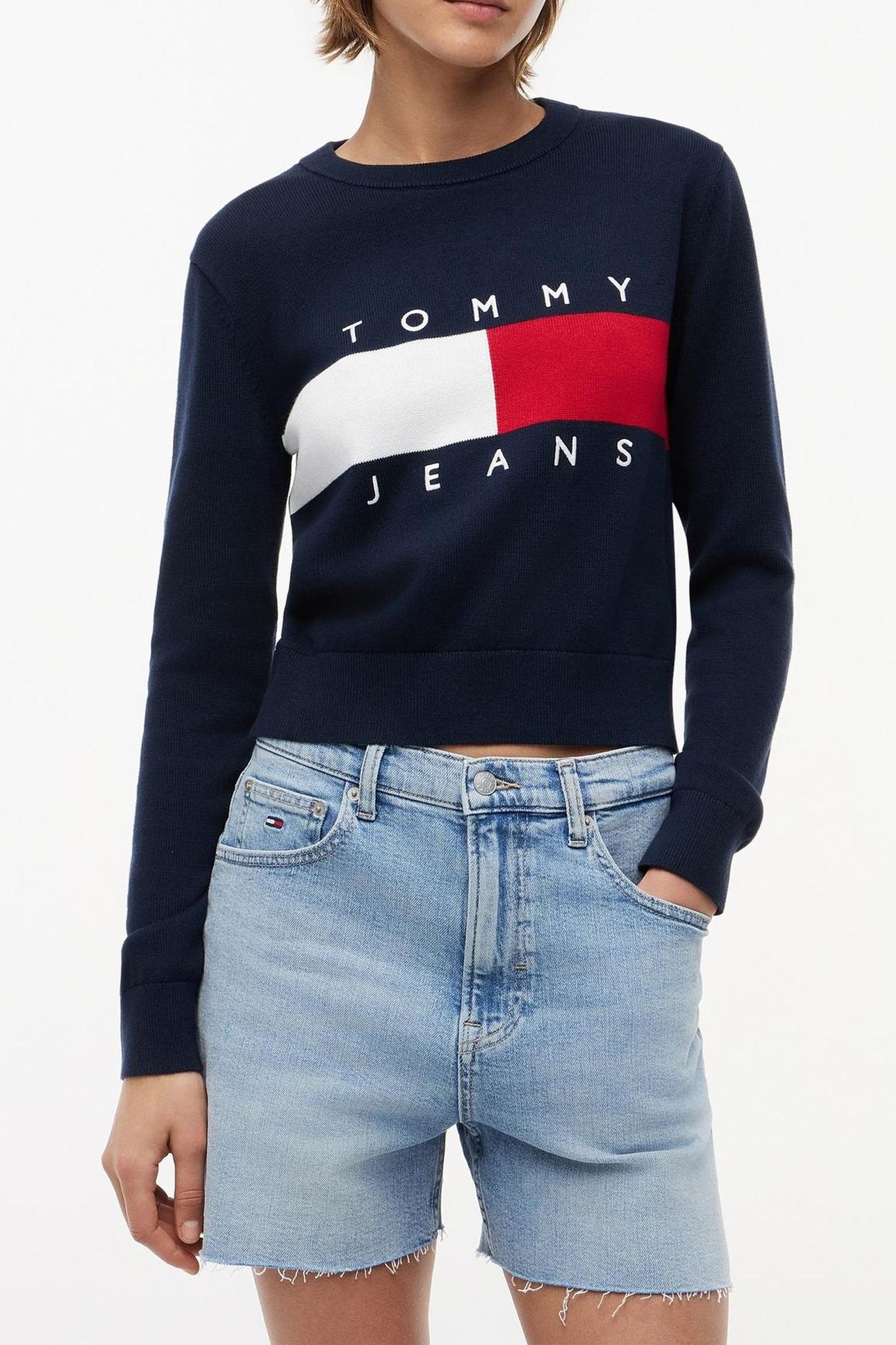 FLAG CREW NECK DARK NIGHT NAVY 1