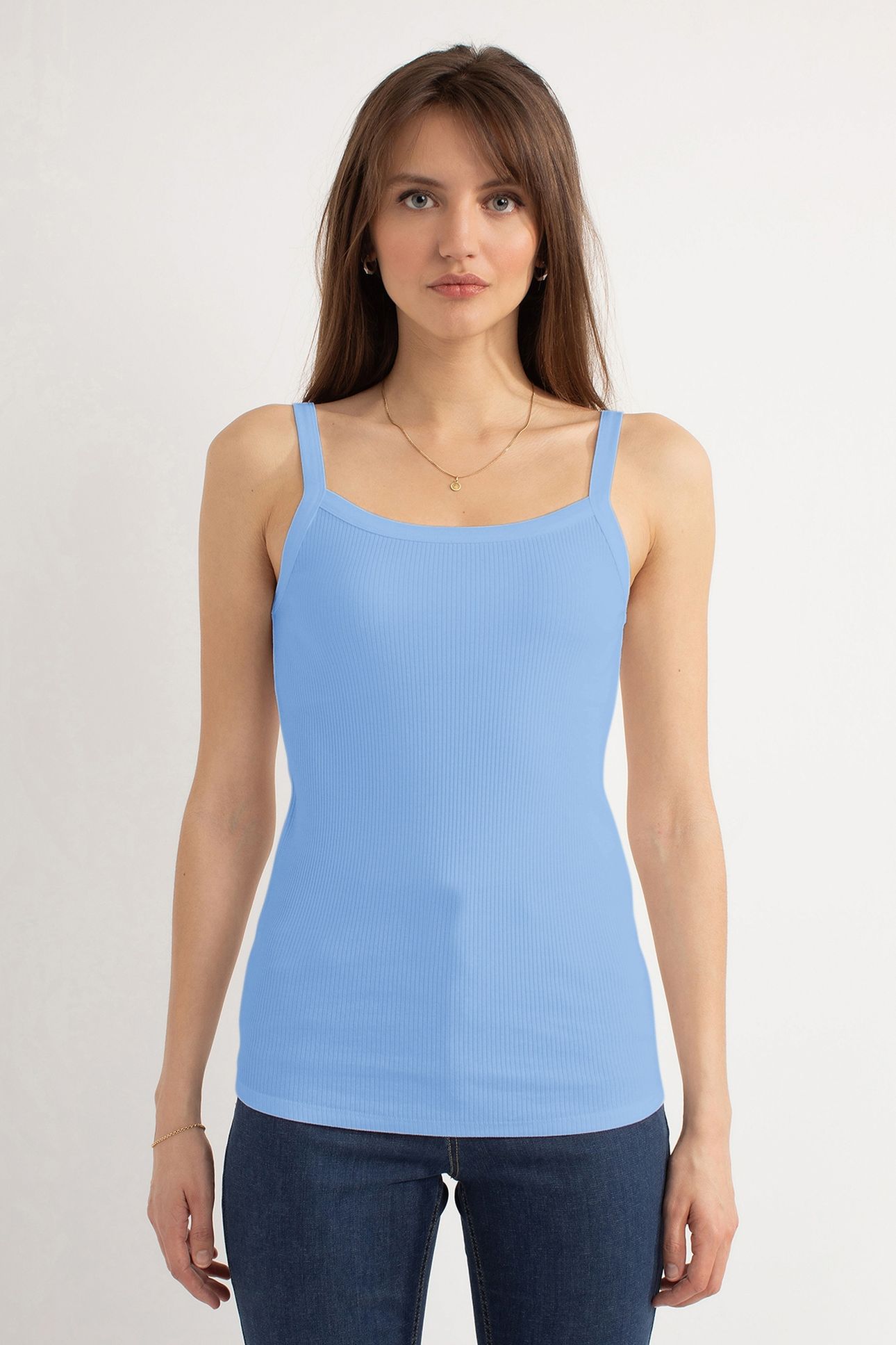 HOLLY TANK TOP RIB LIGHT BLUE 1