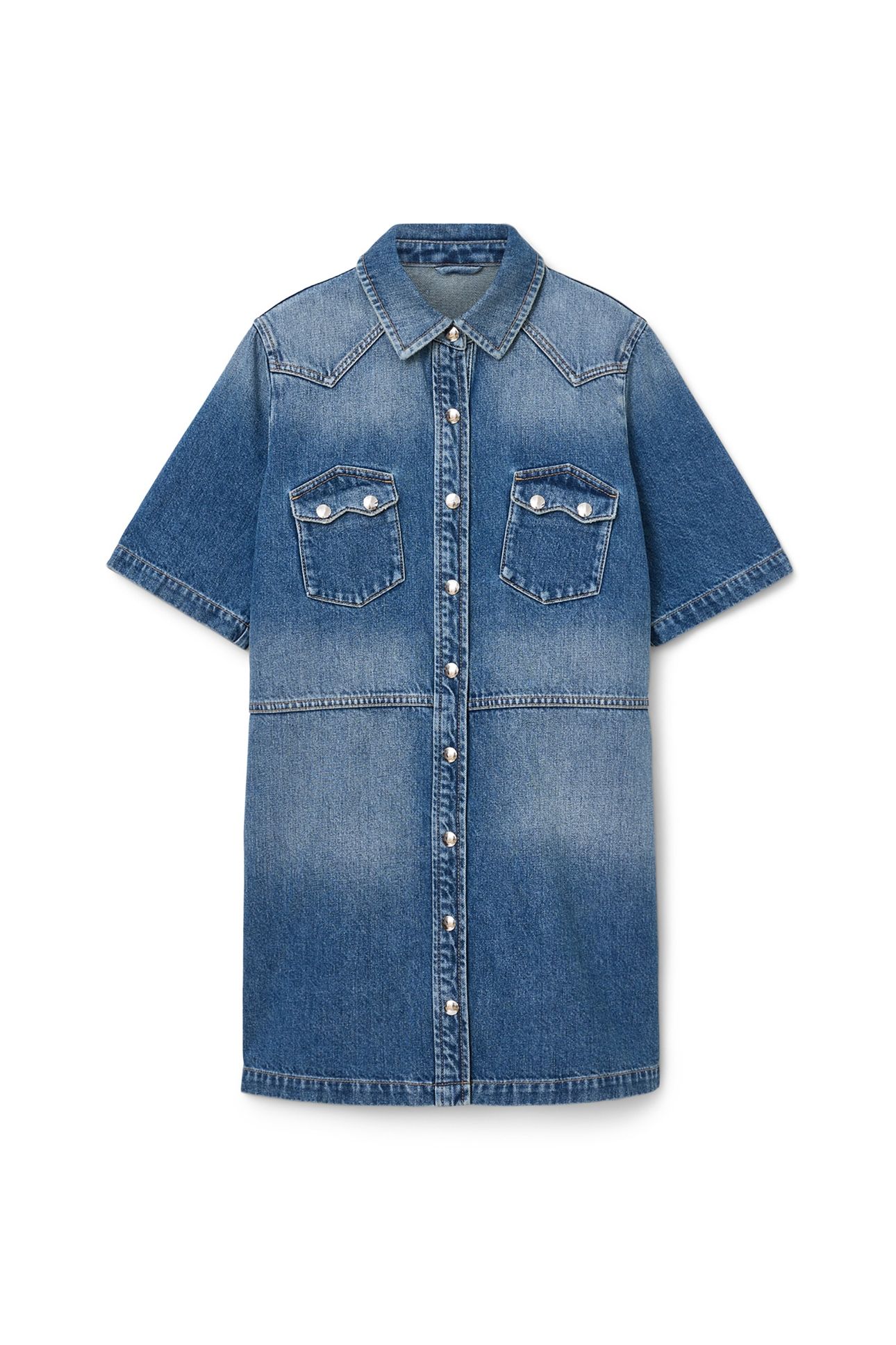 ROCK DENIM DRESS MID INDIGO 4