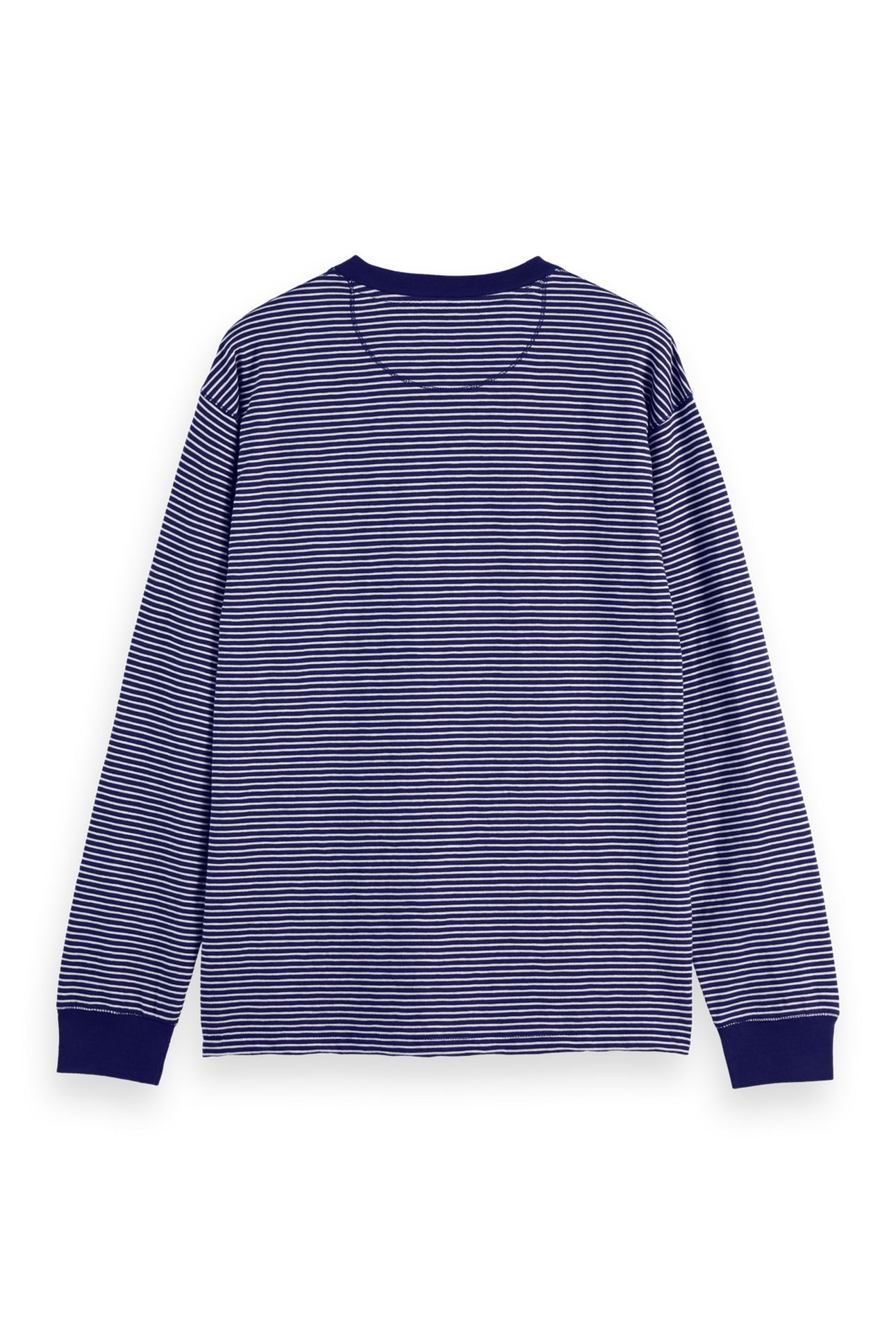 RELAXED FIT STRIPED HENLEY NAVY/WHITE STRIPE 3