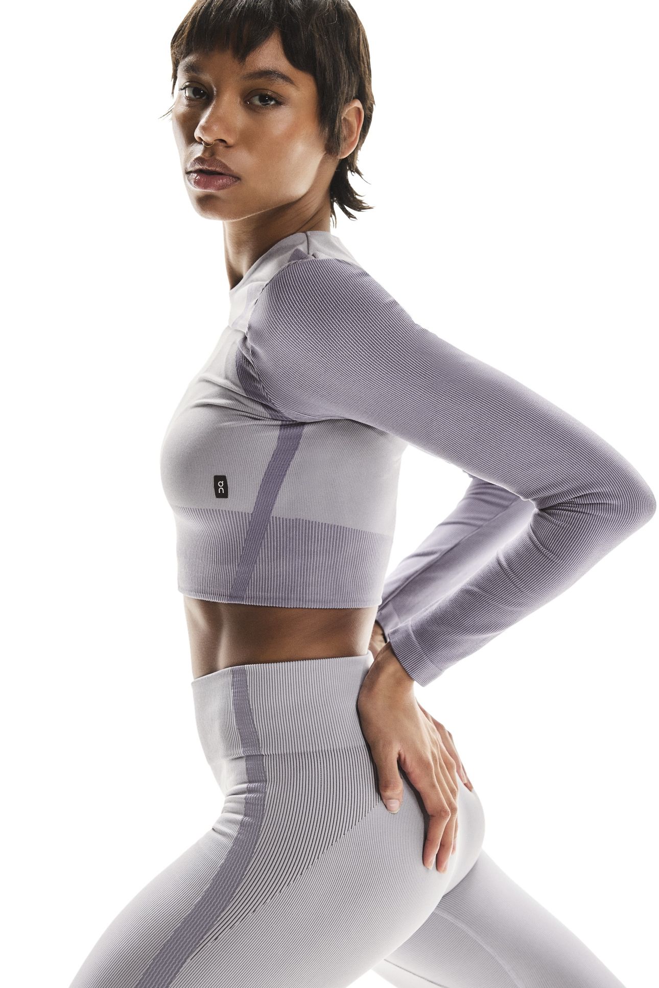 STUDIO KNIT LONG-T CROP 1 LILAC | COSMOS 6