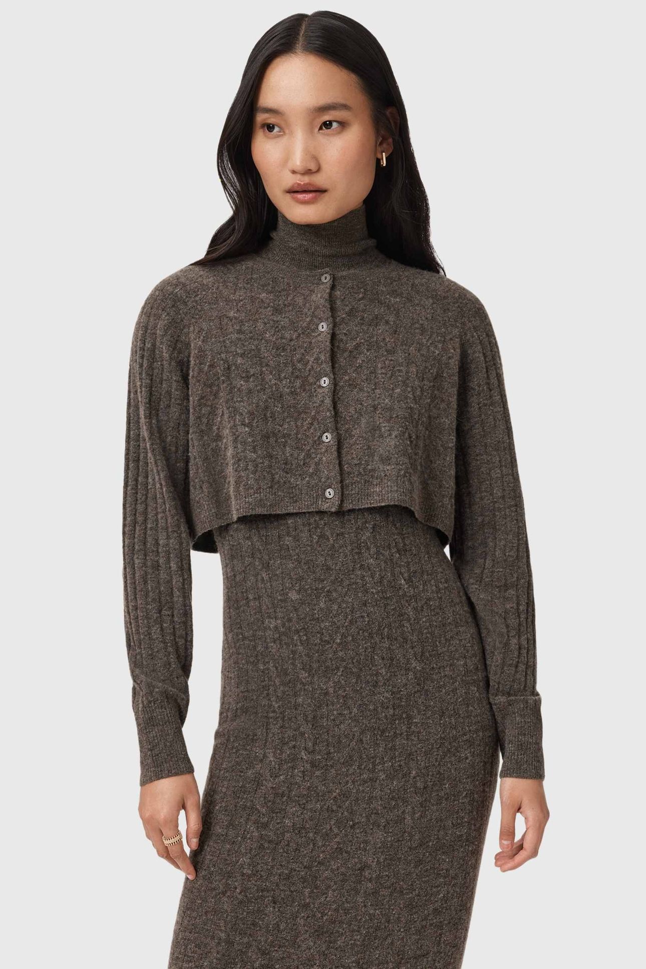 SABINE DRESS FAWN BROWN 2